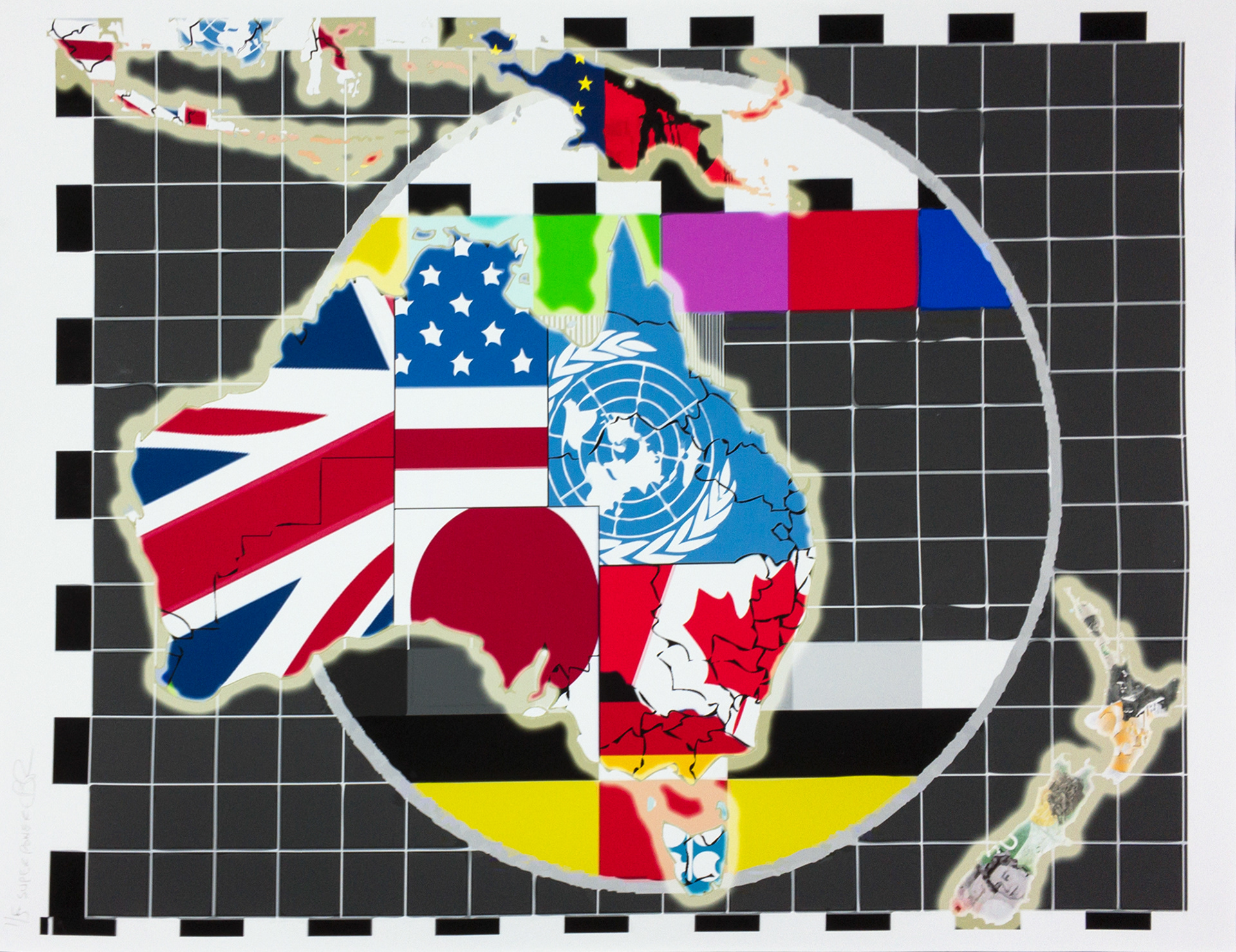 Oceania (Mercator Projection), 2017, archival inkjet print on matte paper (1/5), 17” x 21,”