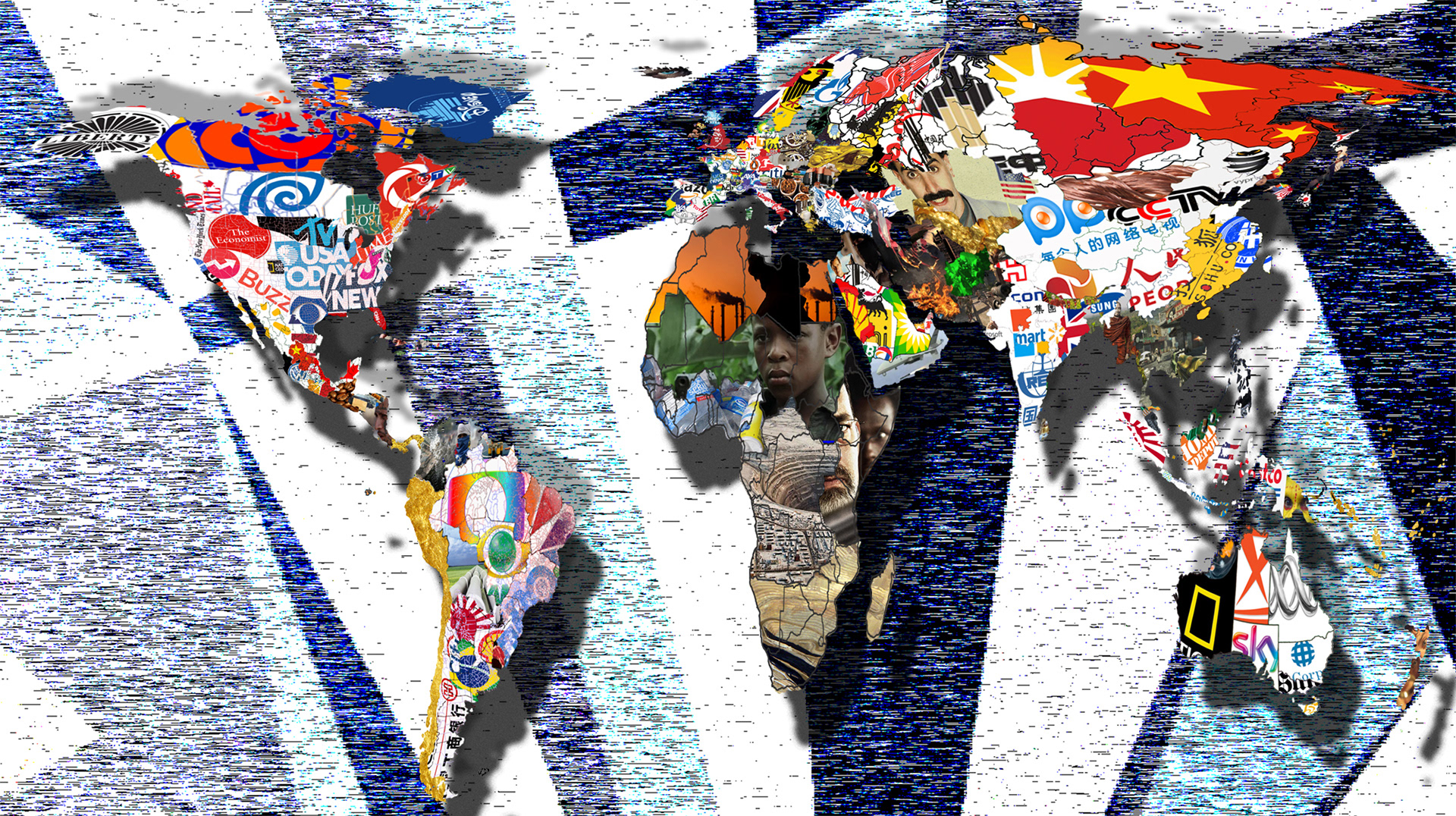 Superpower: Mercator Projection, 2017, archival inkjet print on watercolor paper (1/5), 24” x 42,”