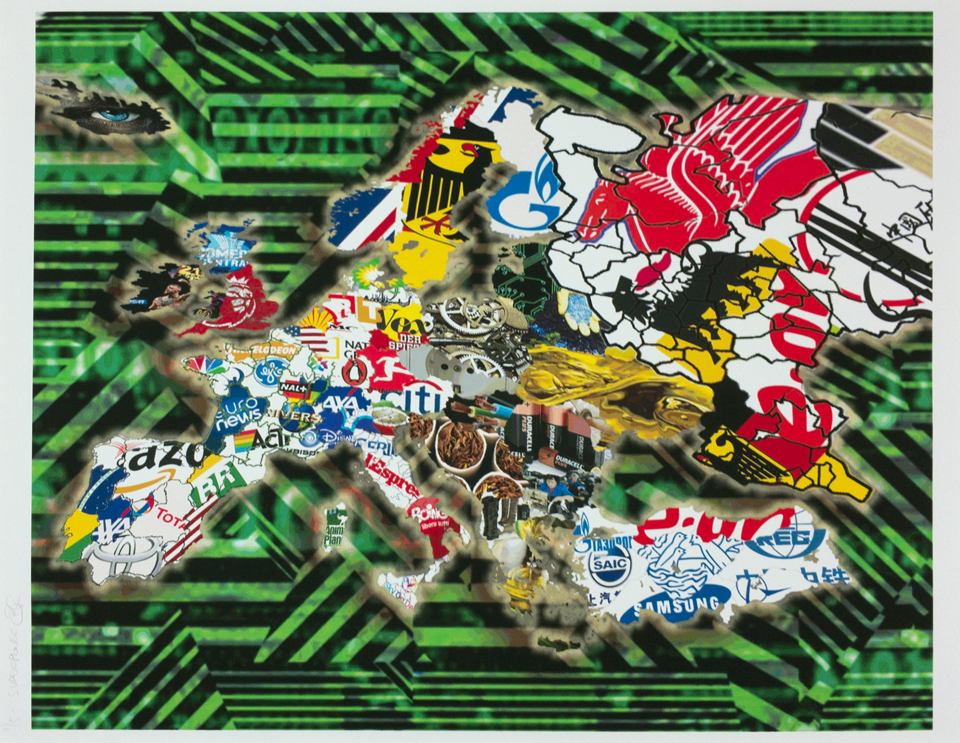 Rome (Mercator Projection), 2017, archival inkjet print on matte paper (1/5), 17” x 19,”