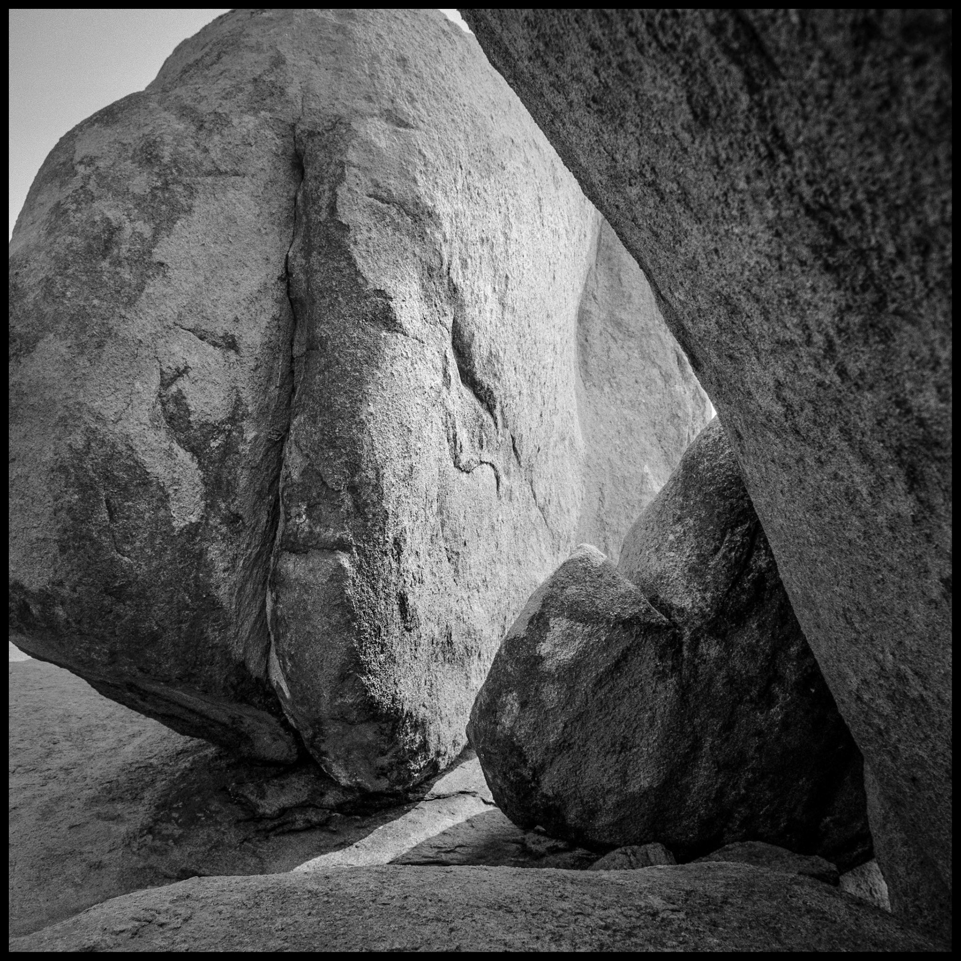 Large granite boulders at Elephant Rocks State Park resembling the parts of human anatomy necessary for procreation. Ganiteville, Missouri 1982