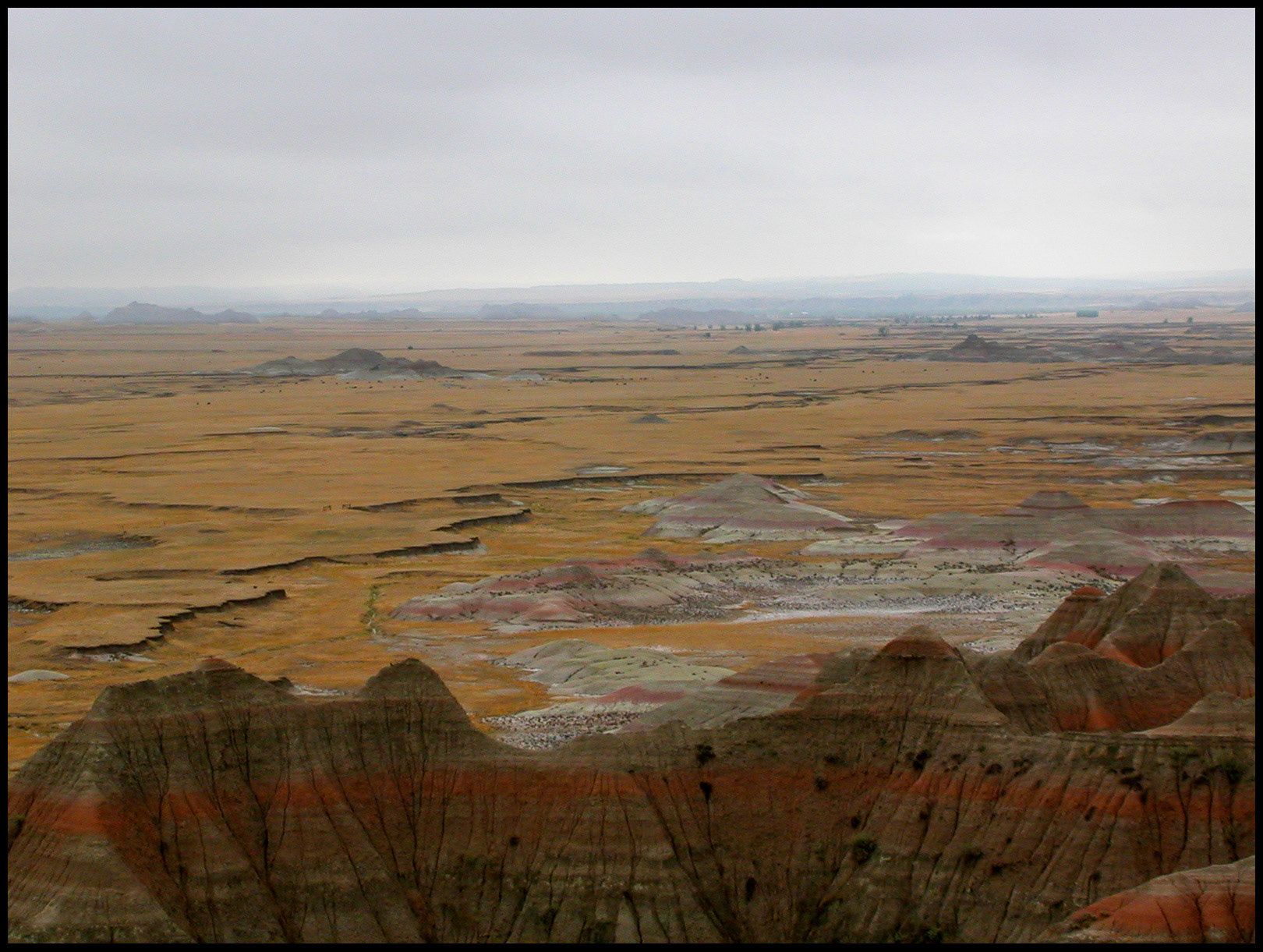 Panorama view of Badlands National Park, South Dakota 2002
