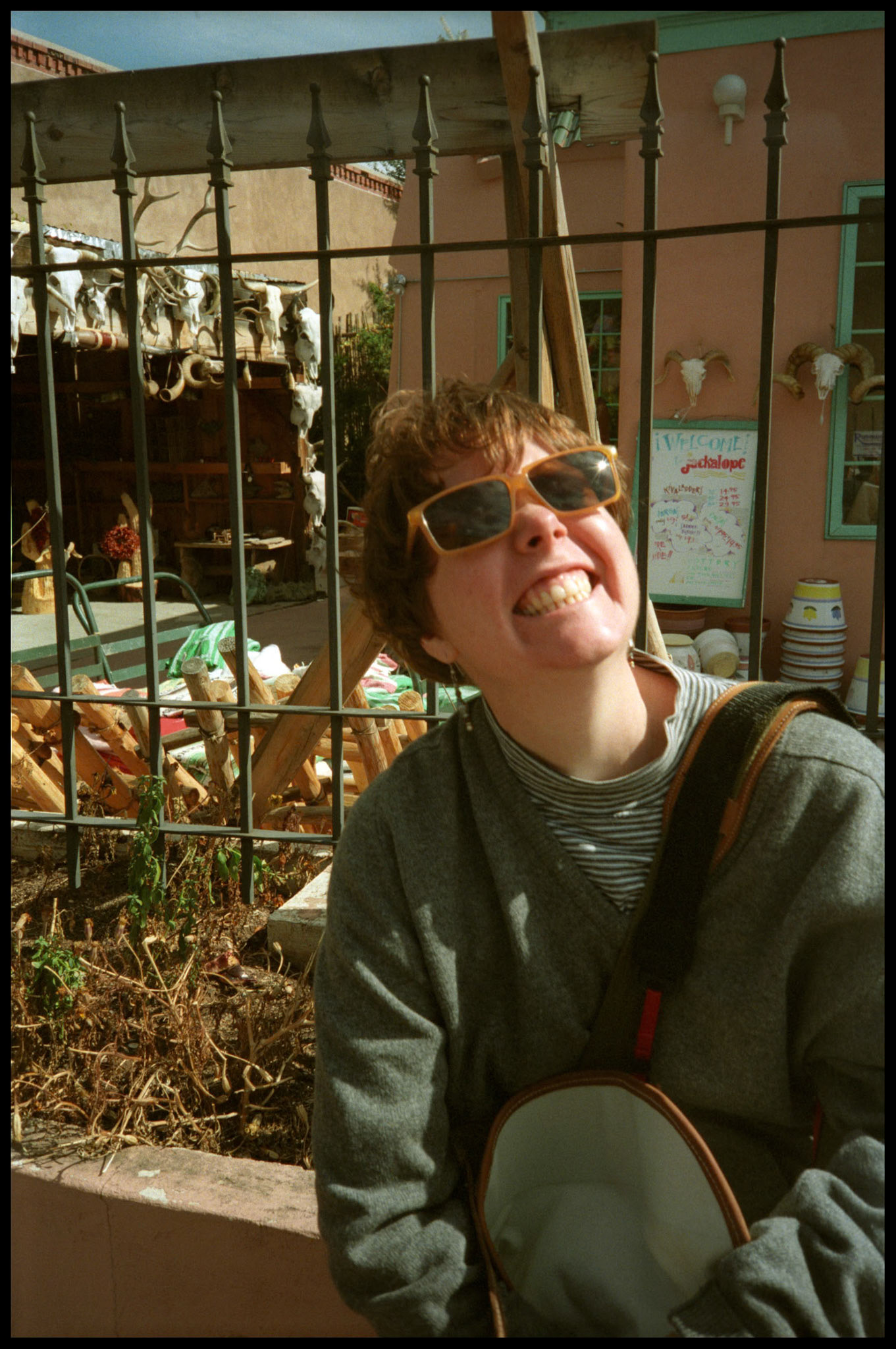 Smiling woman in Santa Fe, New Mexico
