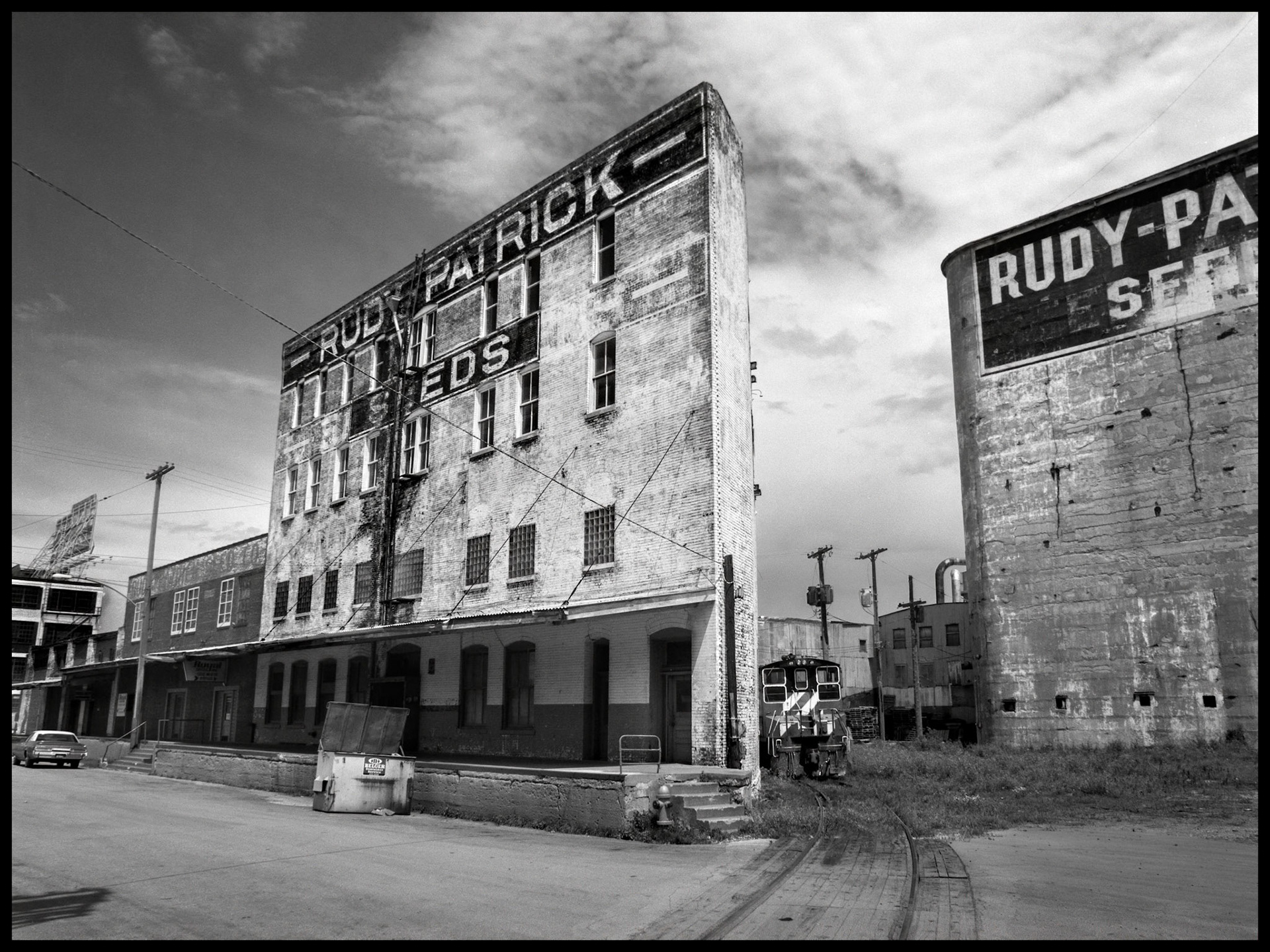 Rudy Patrick Seed buildings, Kansas City West Bottoms. 1984.