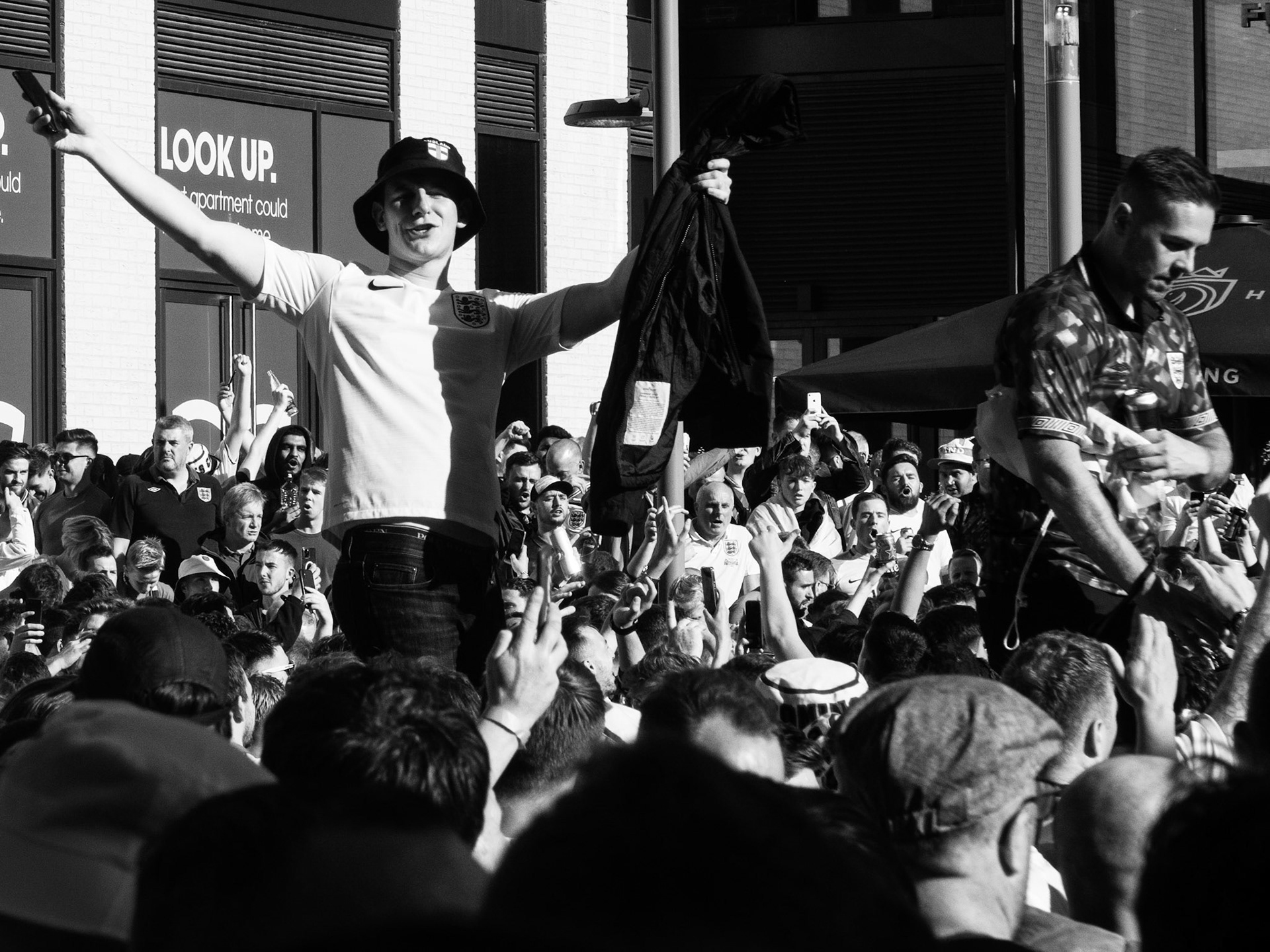 England fans on Wembley Way – England vs Denmark – Euro 2020 – Wembley Stadium, London UK