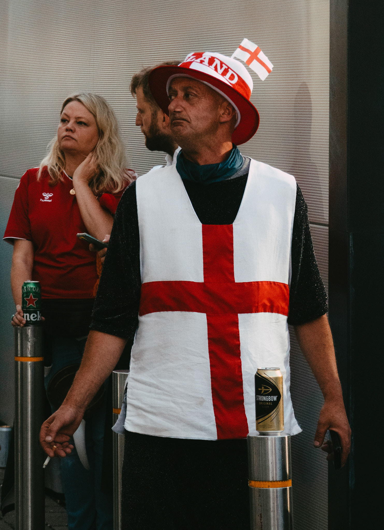 England fans on Wembley Way – England vs Denmark – Euro 2020 – Wembley Stadium, London UK