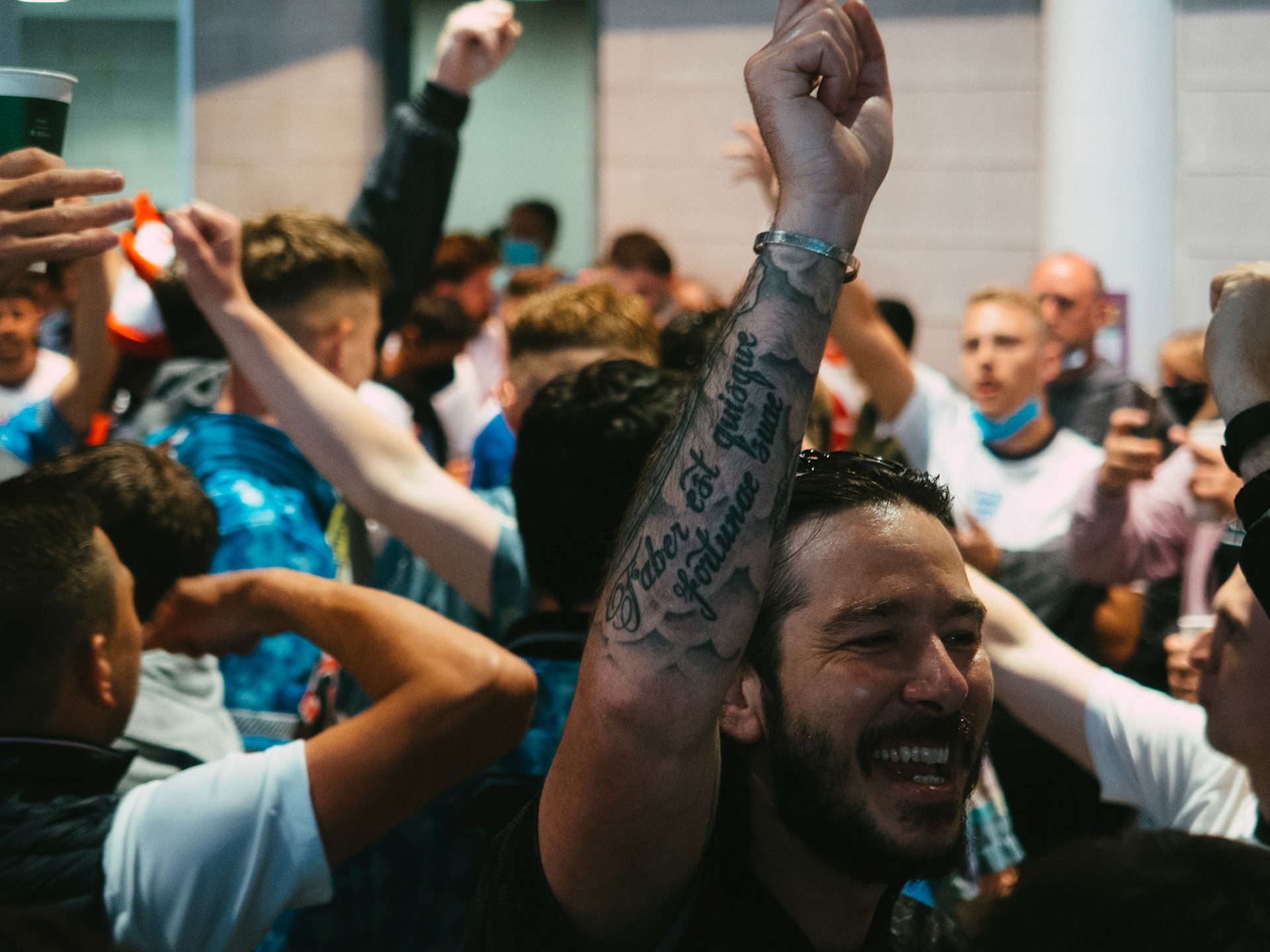 England fans ahead of the match – England vs Germany – Euro 2020 – Wembley Stadium, London UK