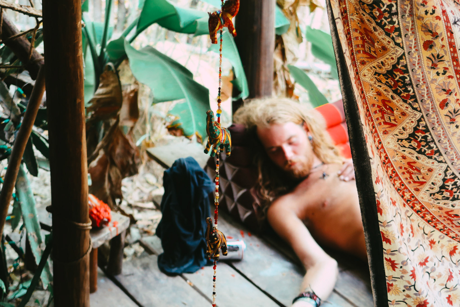 A partygoer sleeps – Otres Village, Sihanoukville, Cambodia