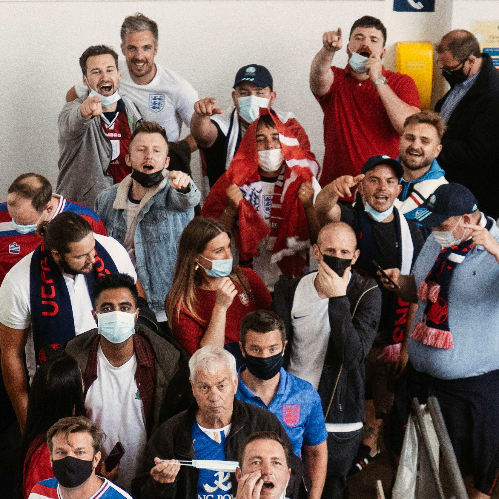 England fans – England vs Denmark – Euro 2020 – Wembley Stadium, London UK