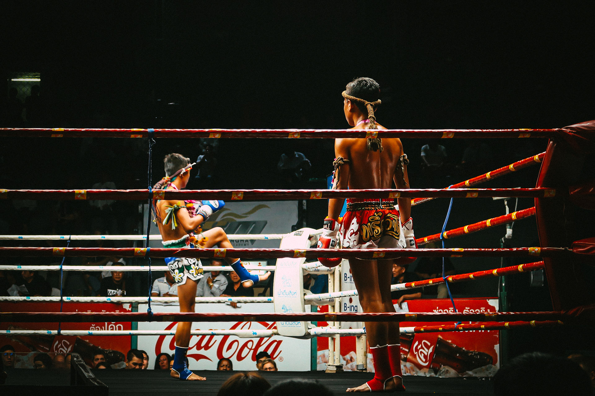 A general view of fighters – Rajadamnern Muay Thai Stadium, Bangkok, Thailand