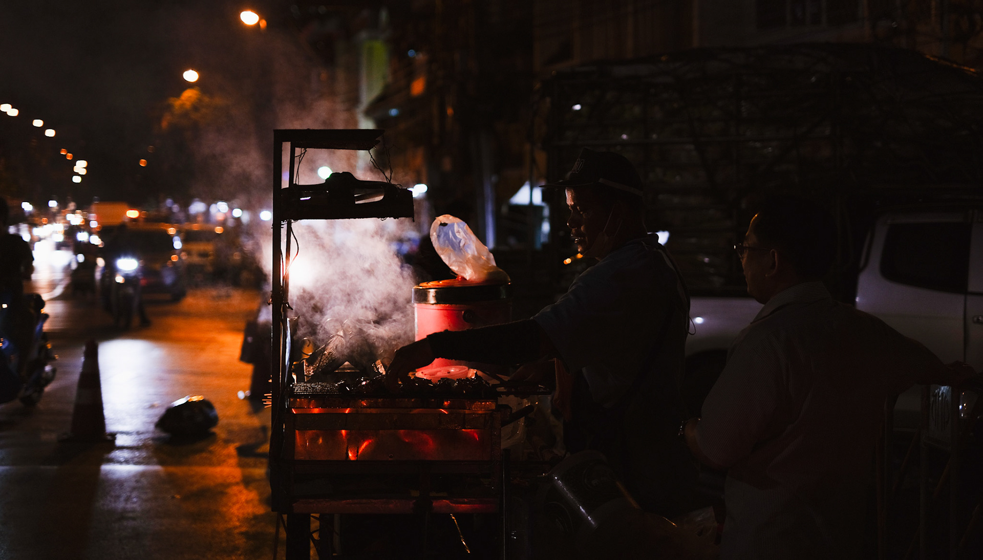 A general view of street food sellers – Bangkok, Thailand