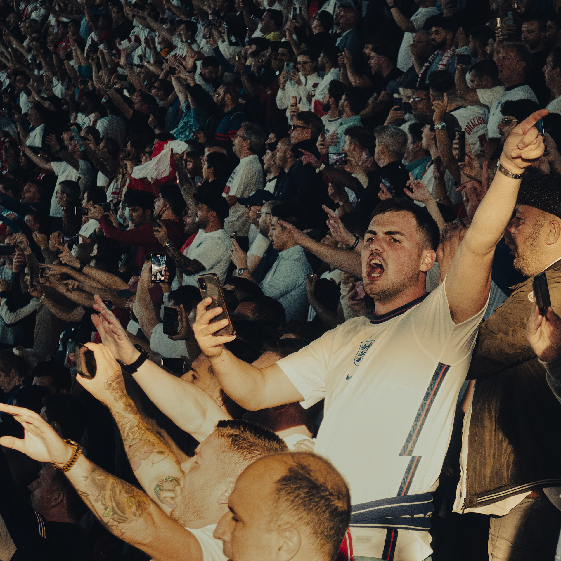 England fans – England vs Denmark – Euro 2020 – Wembley Stadium, London UK