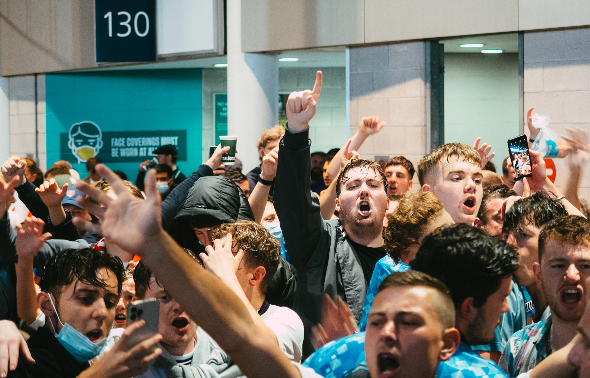 England fans ahead of the match – England vs Germany – Euro 2020 – Wembley Stadium, London UK