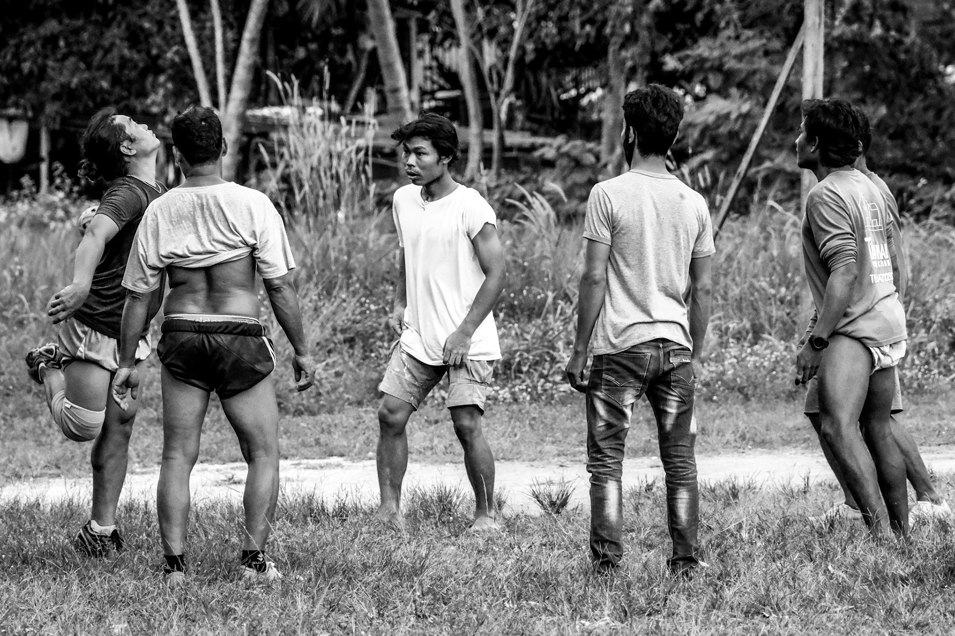 A group of men play football – Ko Pha-ngan, Thailand