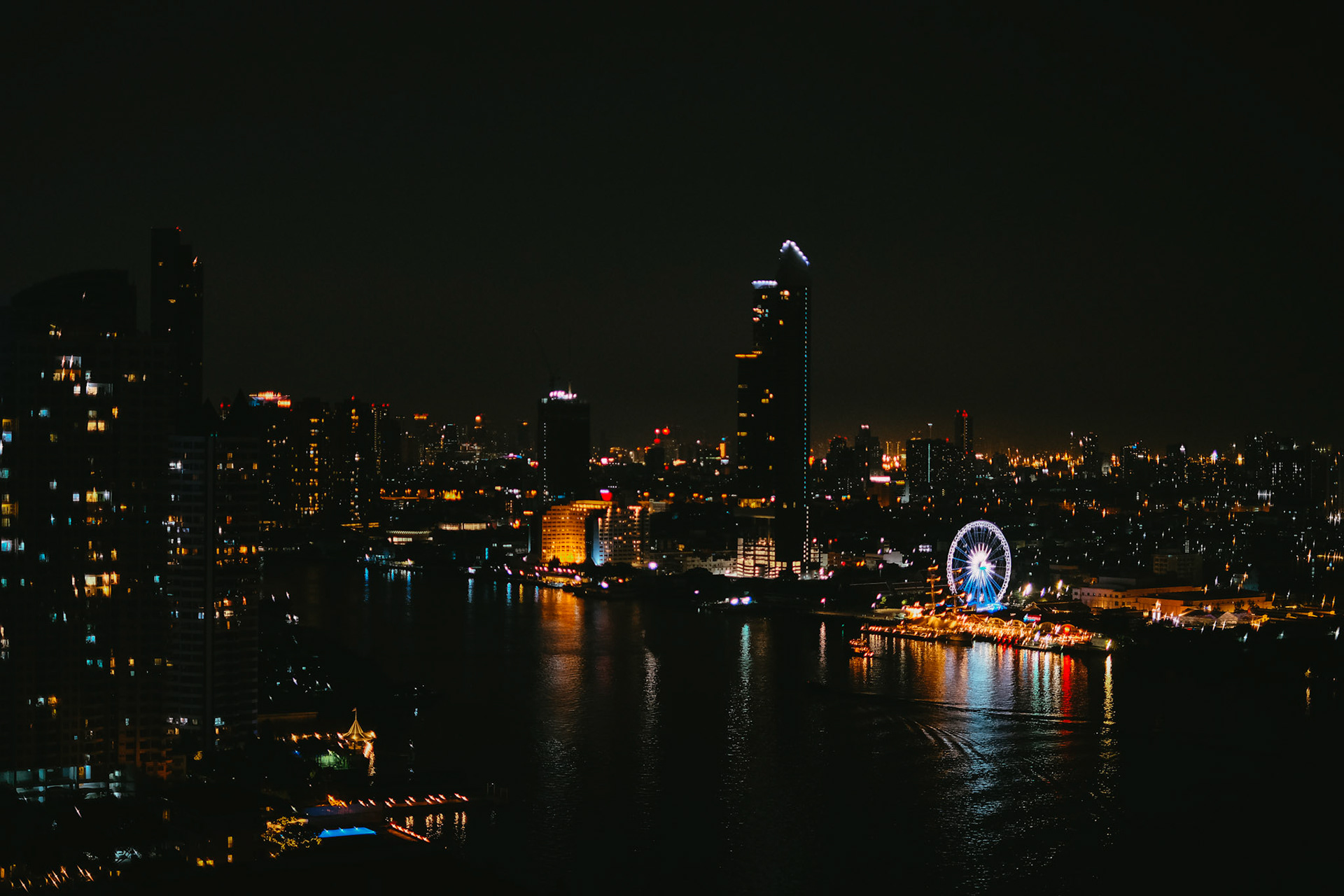 A general view of Bangkok at night – Bangkok, Thailand