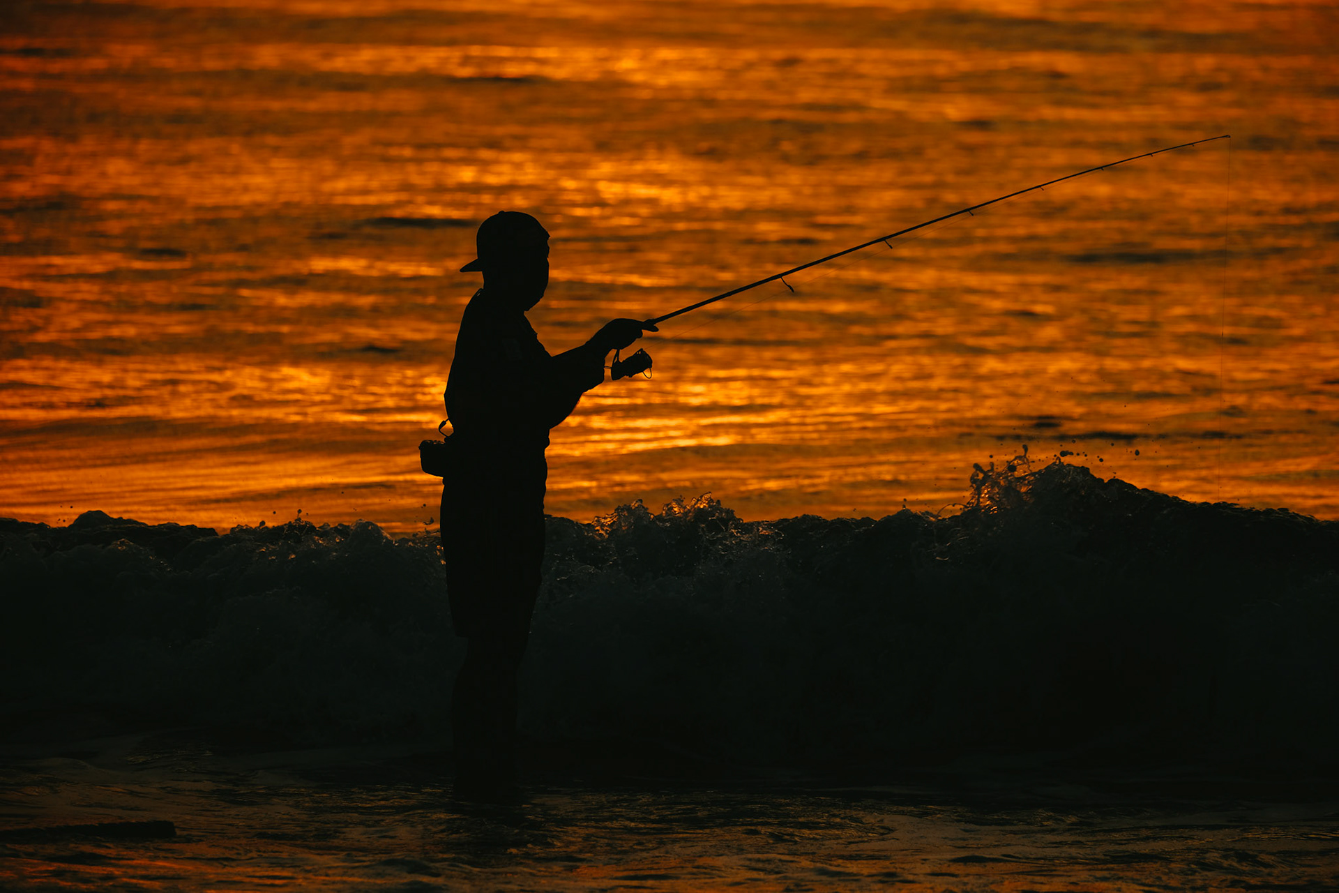 A fisherman at sunrise – Koh Samui, Thailand