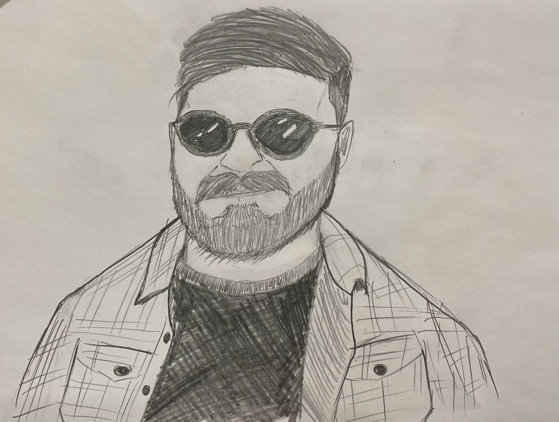 Unnamed Self Portrait, Art 133: Drawing 1 Student, Fall 2021