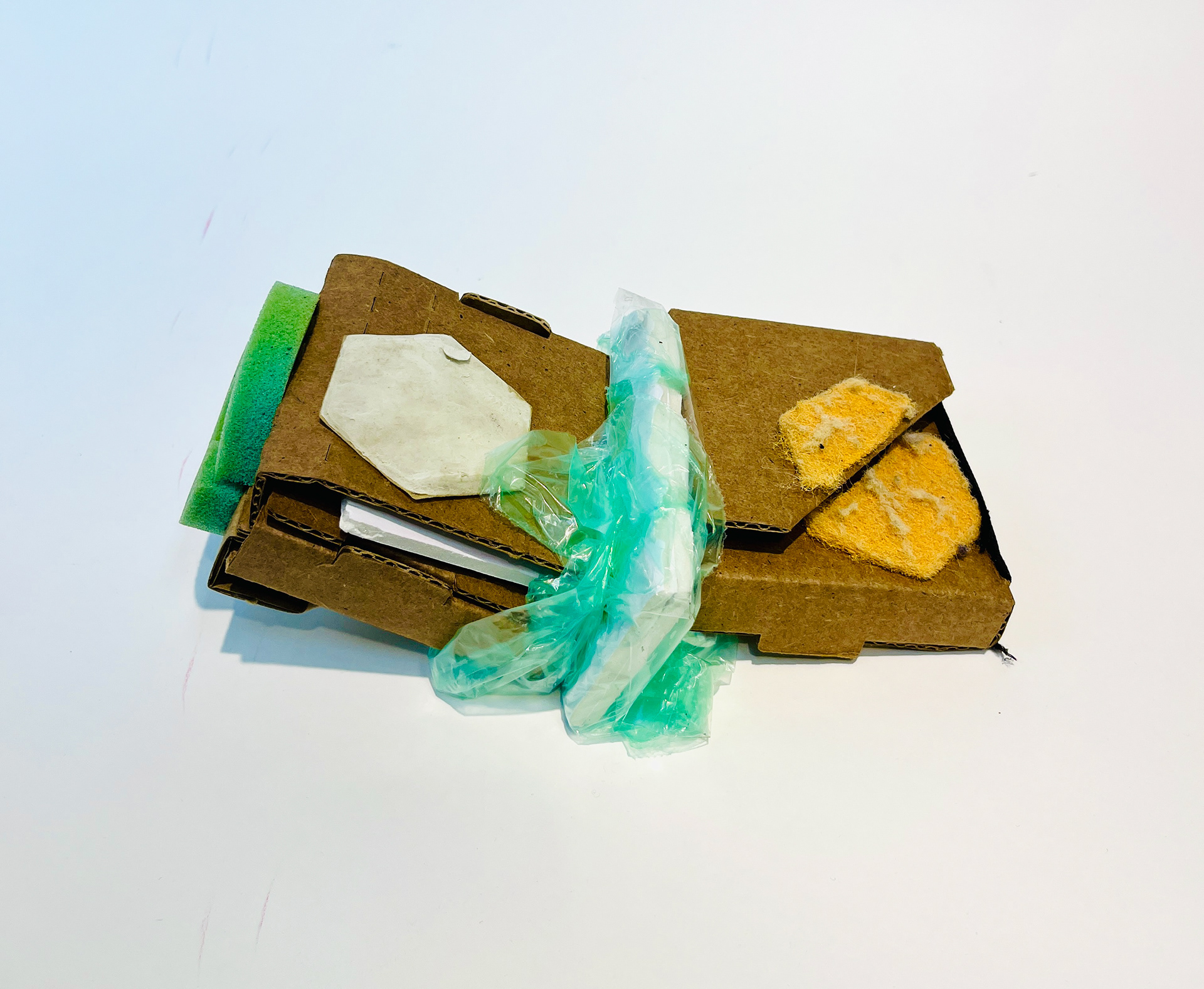 Material Alteration Assignment, Recycled materials, Stephan B, Art 210: 3D Design, Spring 2025