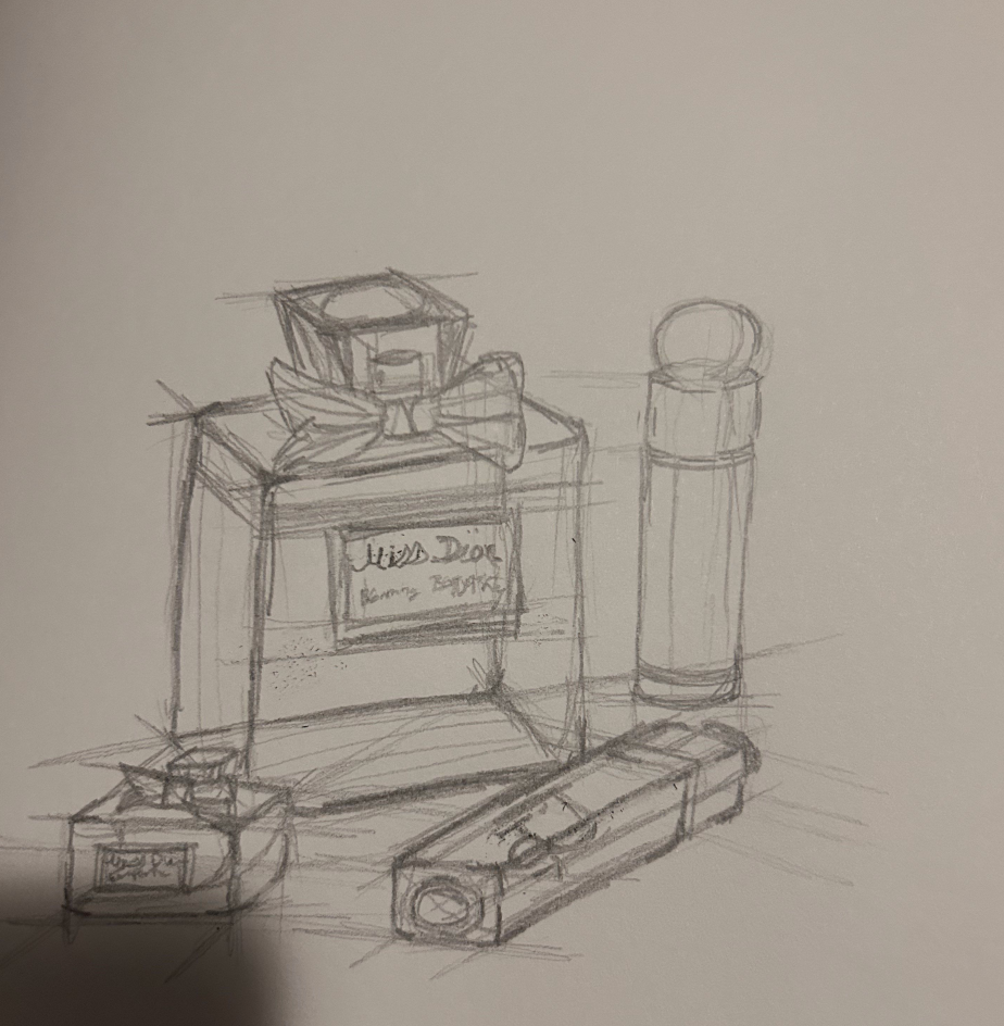 Line Drawing, Graphite, Samantha G, Art133: Drawing 1, Sp 2024