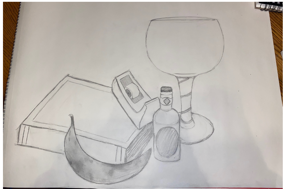 Learning to See (Shapes), Graphite, Emily F, Fall 2021