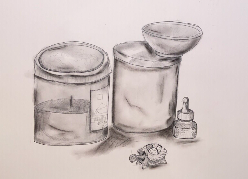 Dynamic Line, Charcoal, Taylor G., Art 133: Drawing 1, Fall 2024