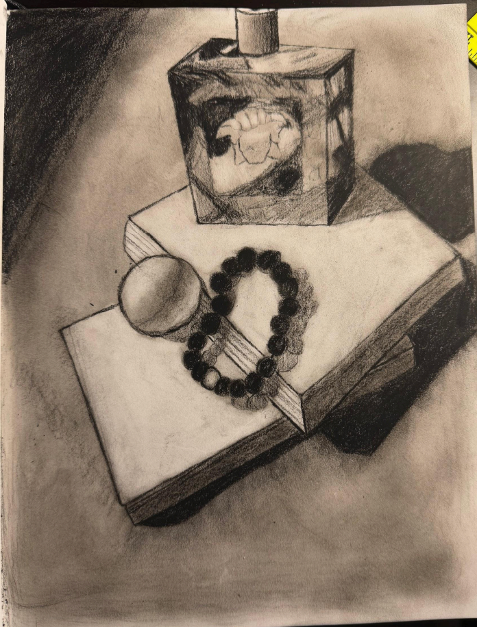 Value/Mark Making, Charcoal, Waris F., Art 133: Drawing 1, Fall 2024