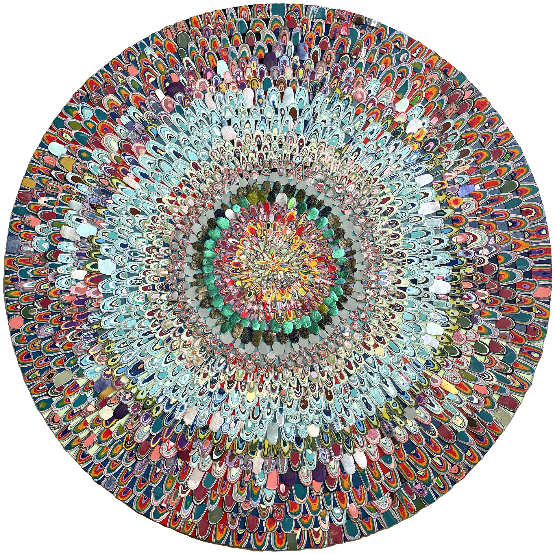 SOLD, Fabulous F, 2023, 24in x 24in, Mixed Medium Collage on Wood