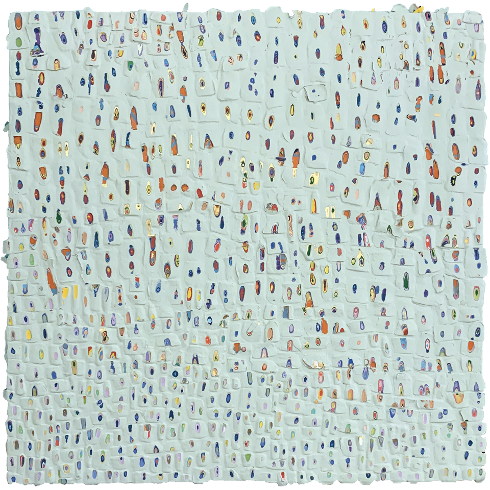 It Always Happens, 2019, 12in x 12in, Mixed Medium on Wood