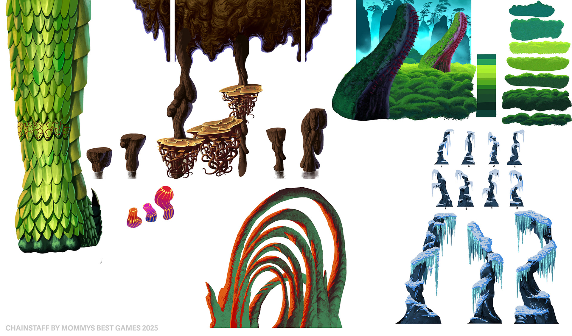 Chainstaff - 2D platform game assets and props