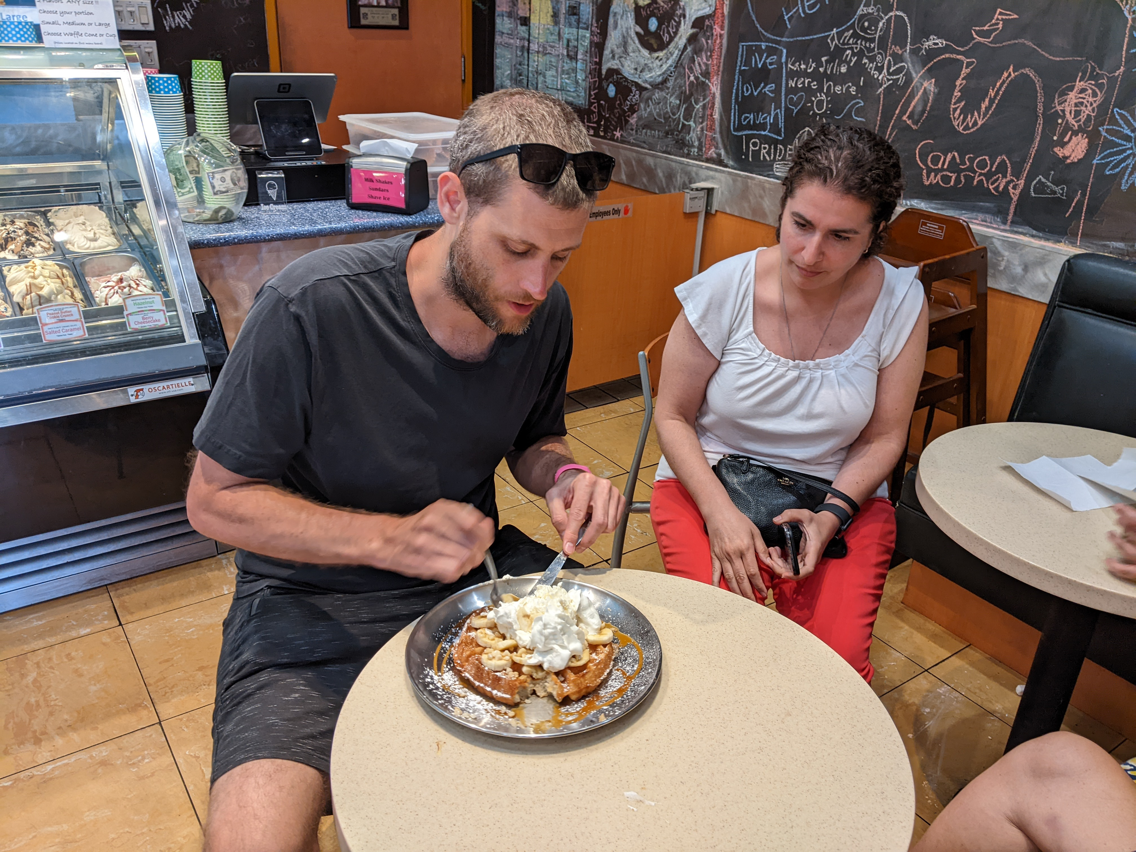 Waffle at the Gelato Store