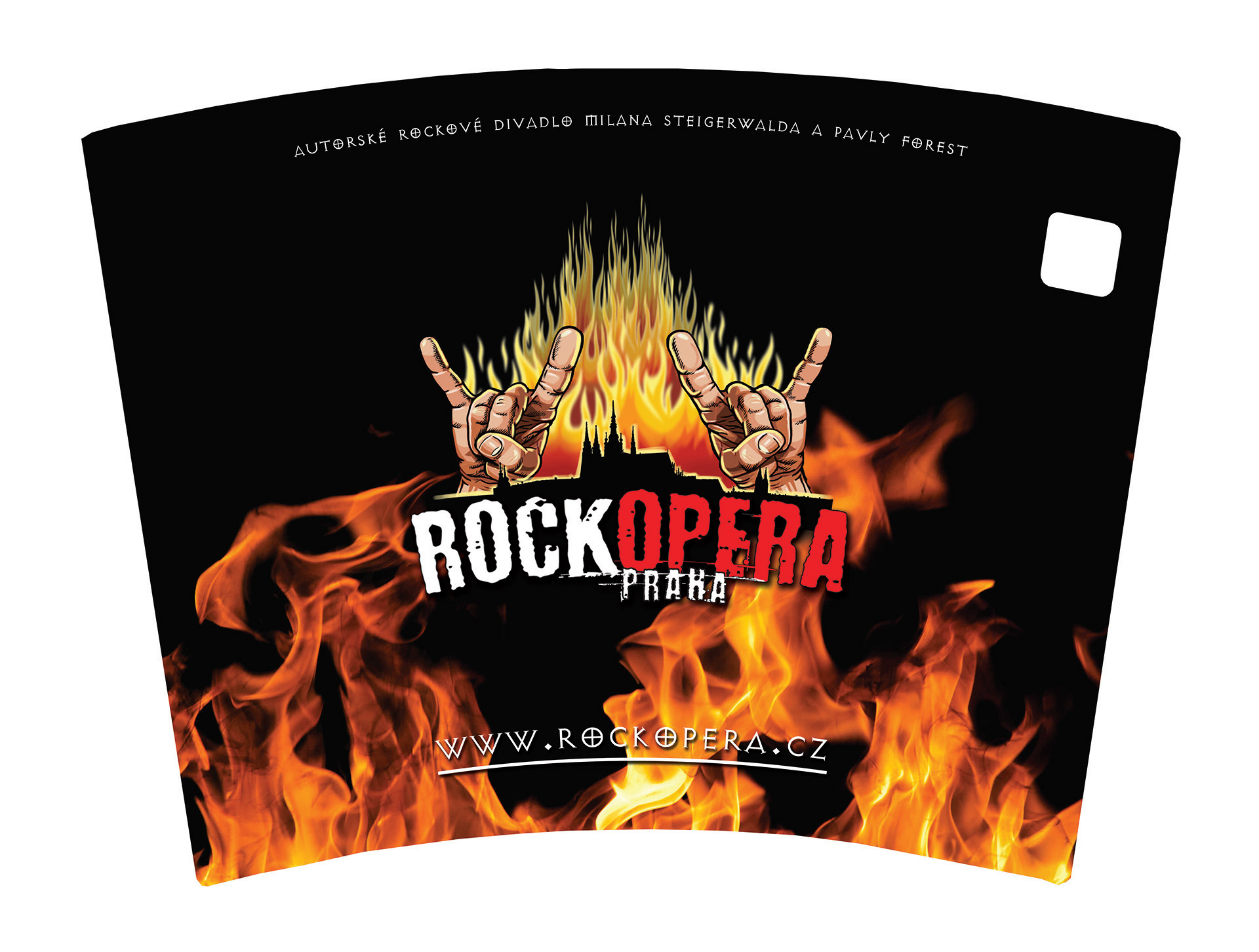 Potisk na kelímky pro RockOperu Praha
