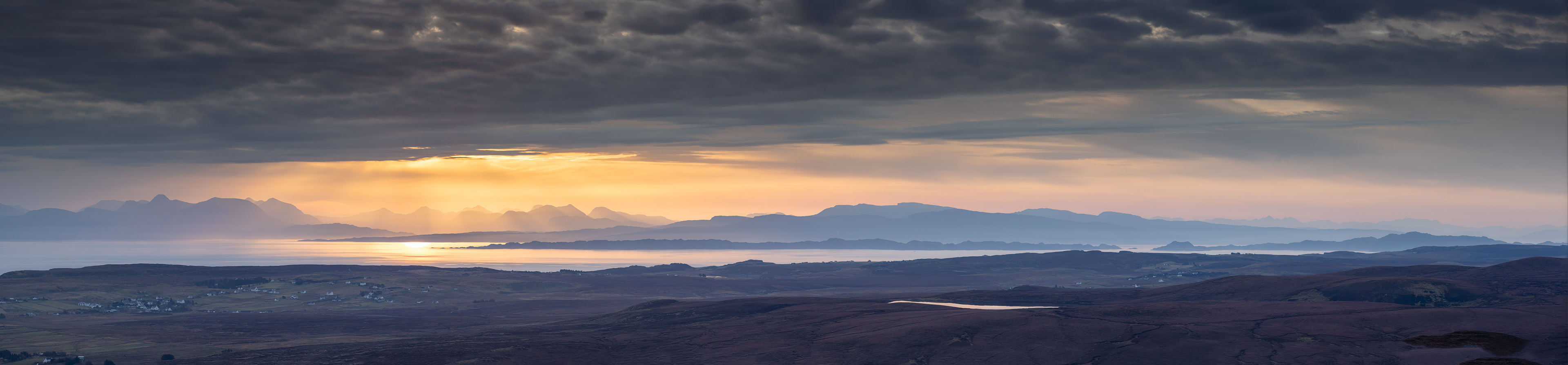 12 shot Vertical Pano - Isle Of Rona with The Torridon Mountains  - March 2024