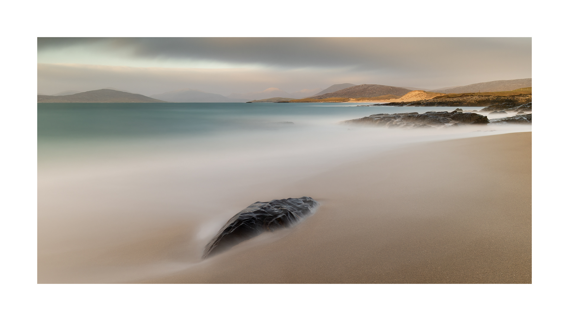 The Small Beach At Sunset