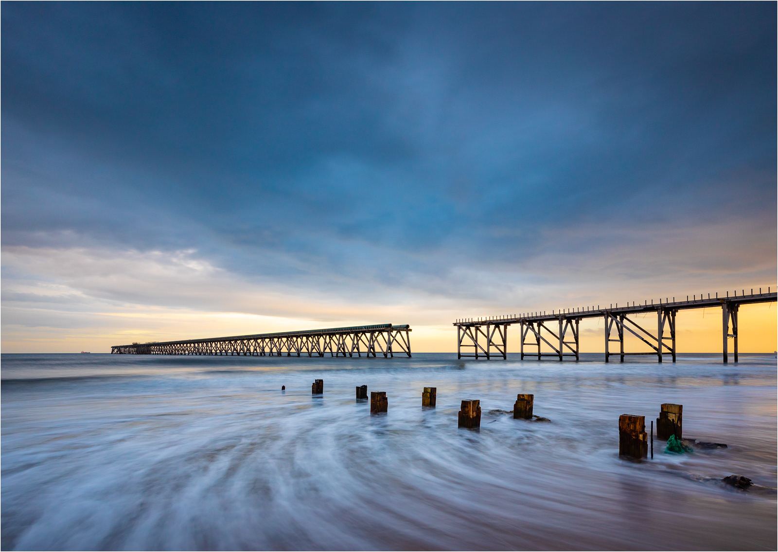 Sunset At Steetley Pier