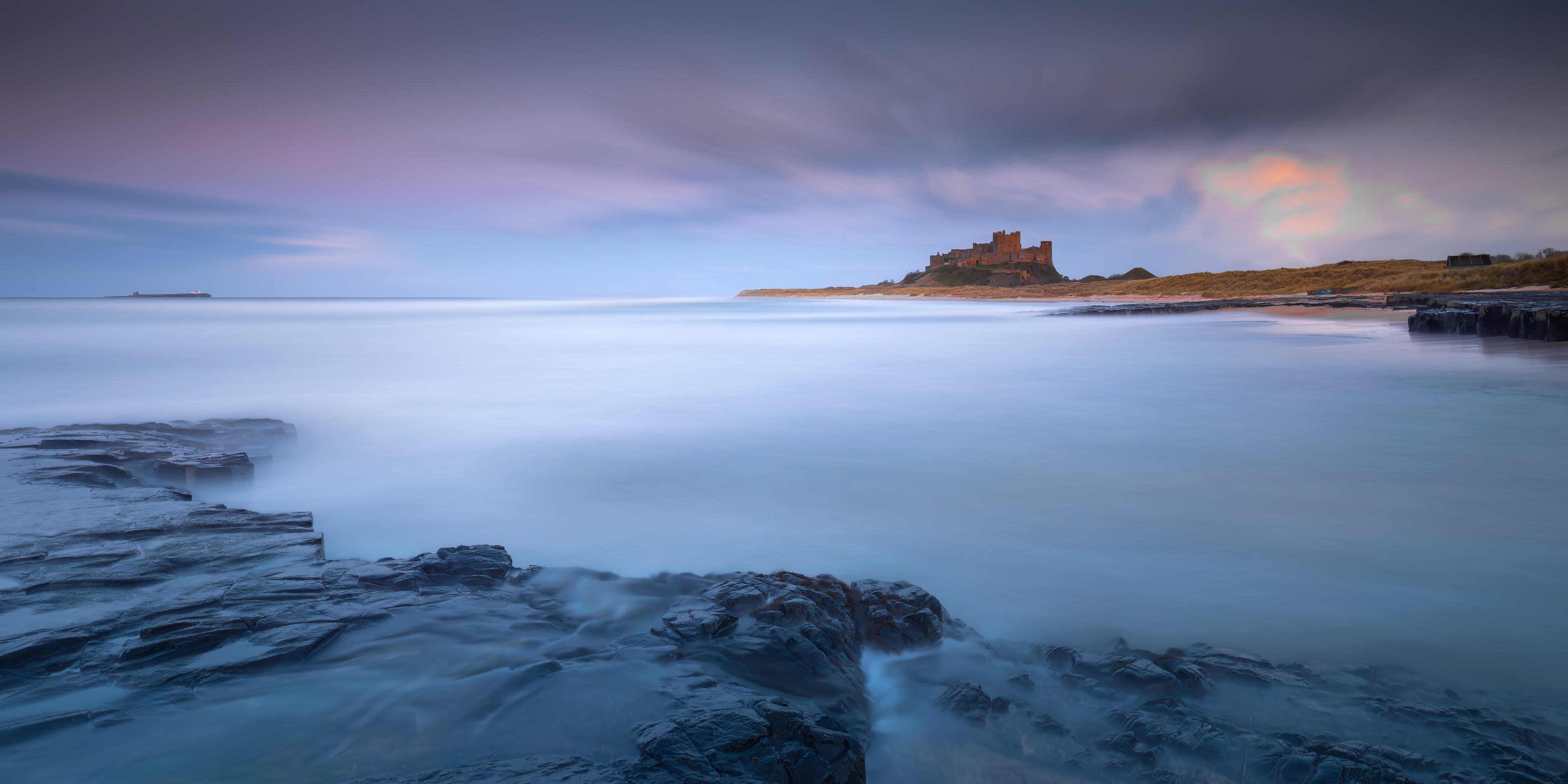 Blue Hour At Bamburgh 