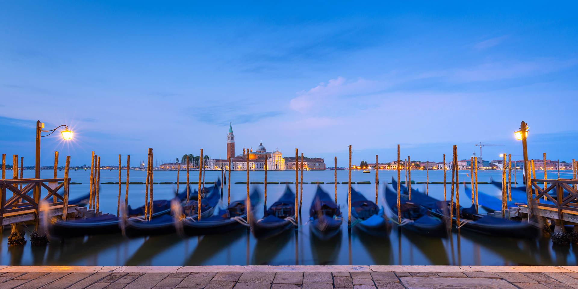 Venetian Gondolas At First Light 