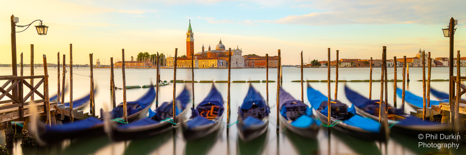 Venice Gondolas In A Row