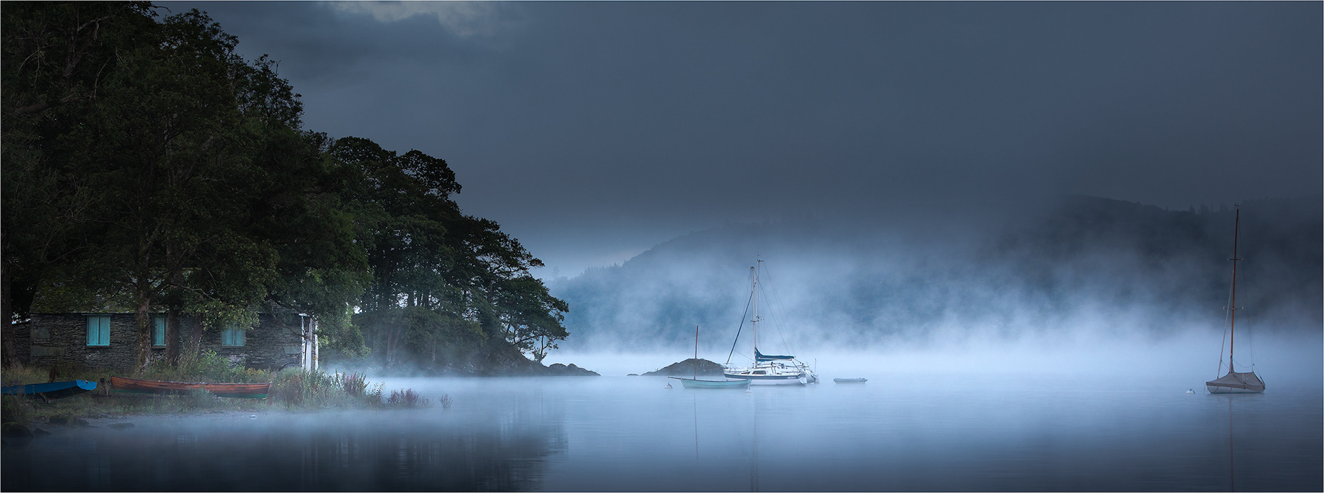 Waterhead Boathouse Misty Morning