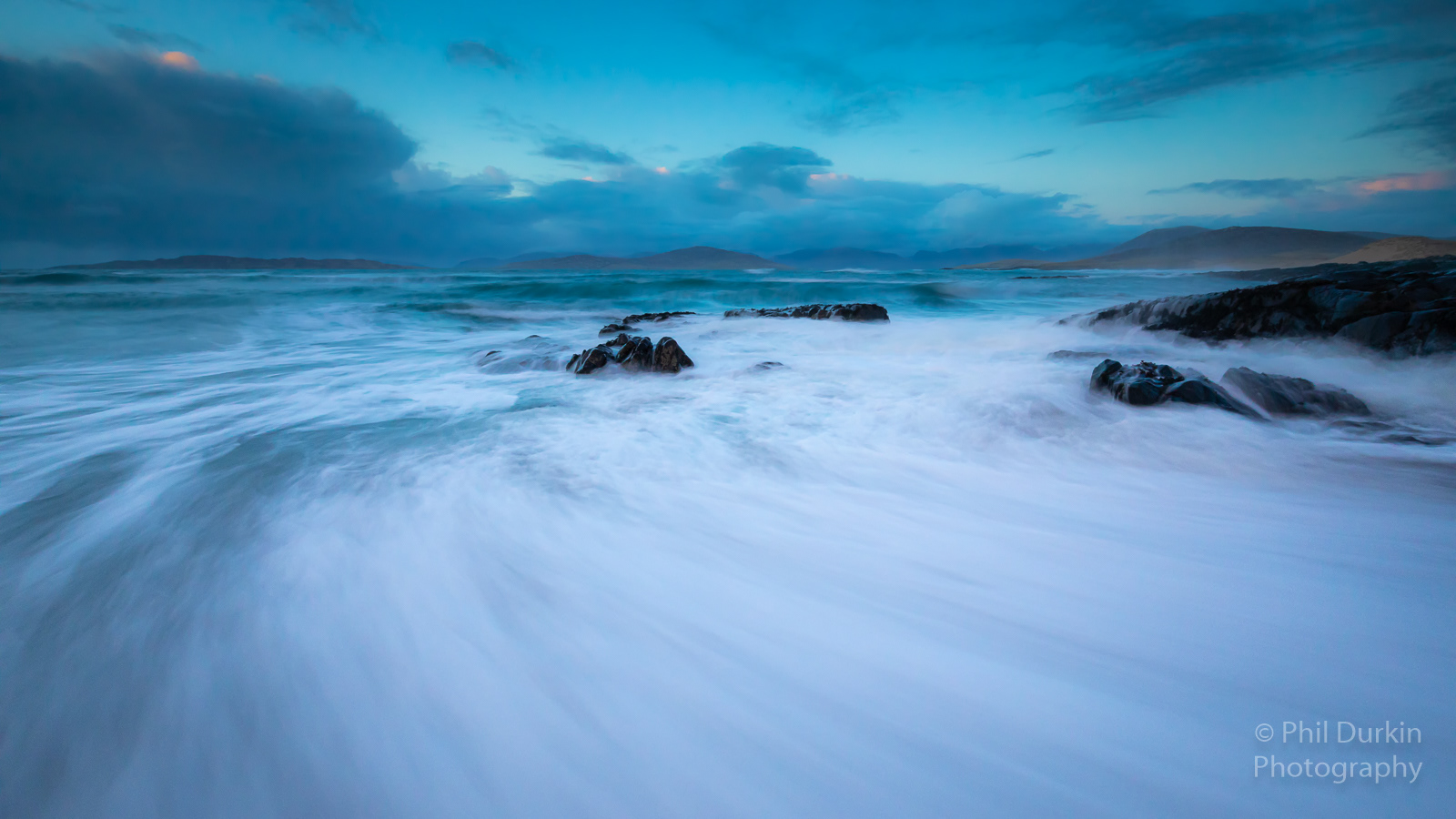 Rushing Tide  At Bagh Steinigidh Beach, Isle of Harris