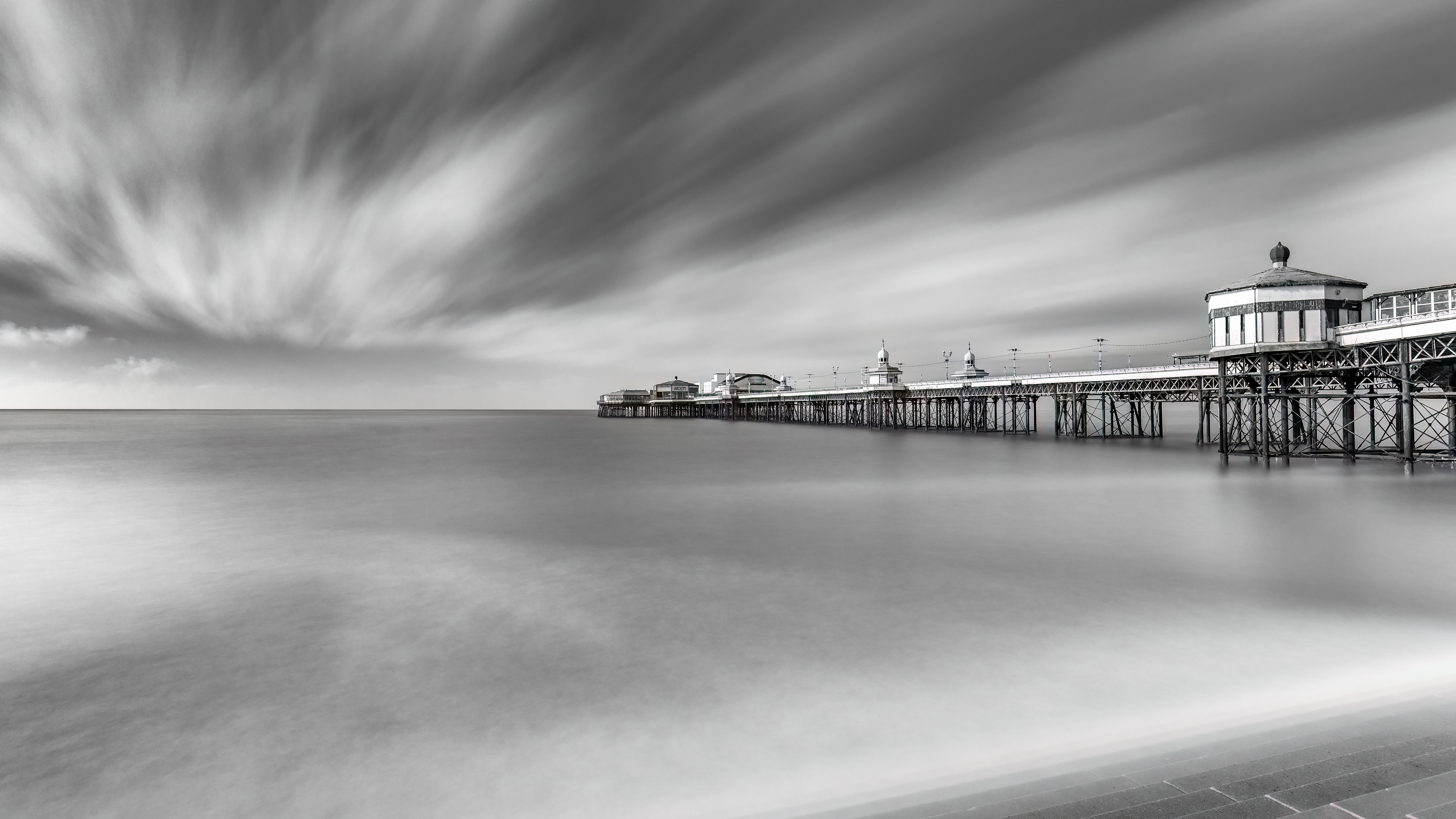 Blackpool North Pier From The Lower Promenade 