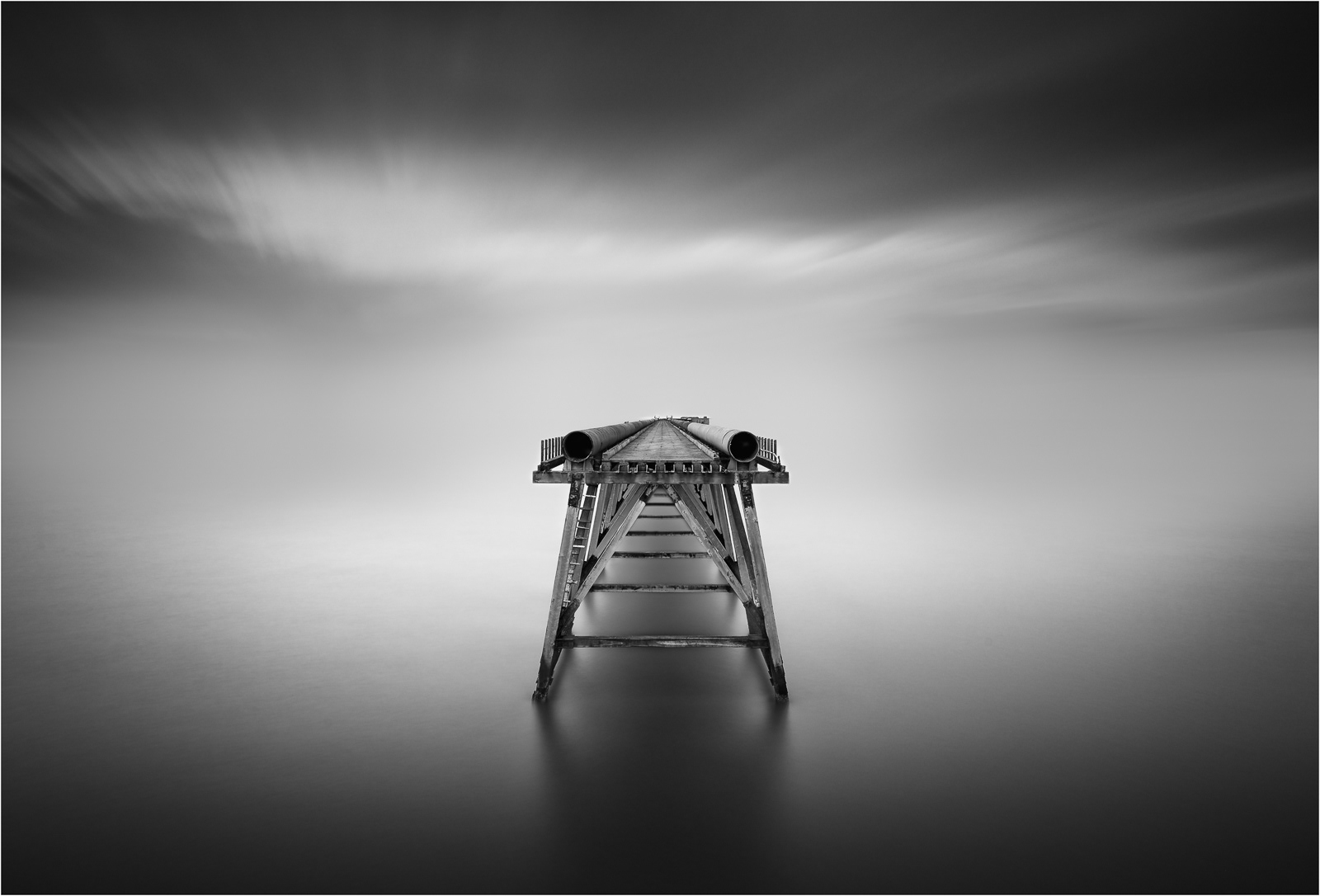 Steetley Pier In Mist