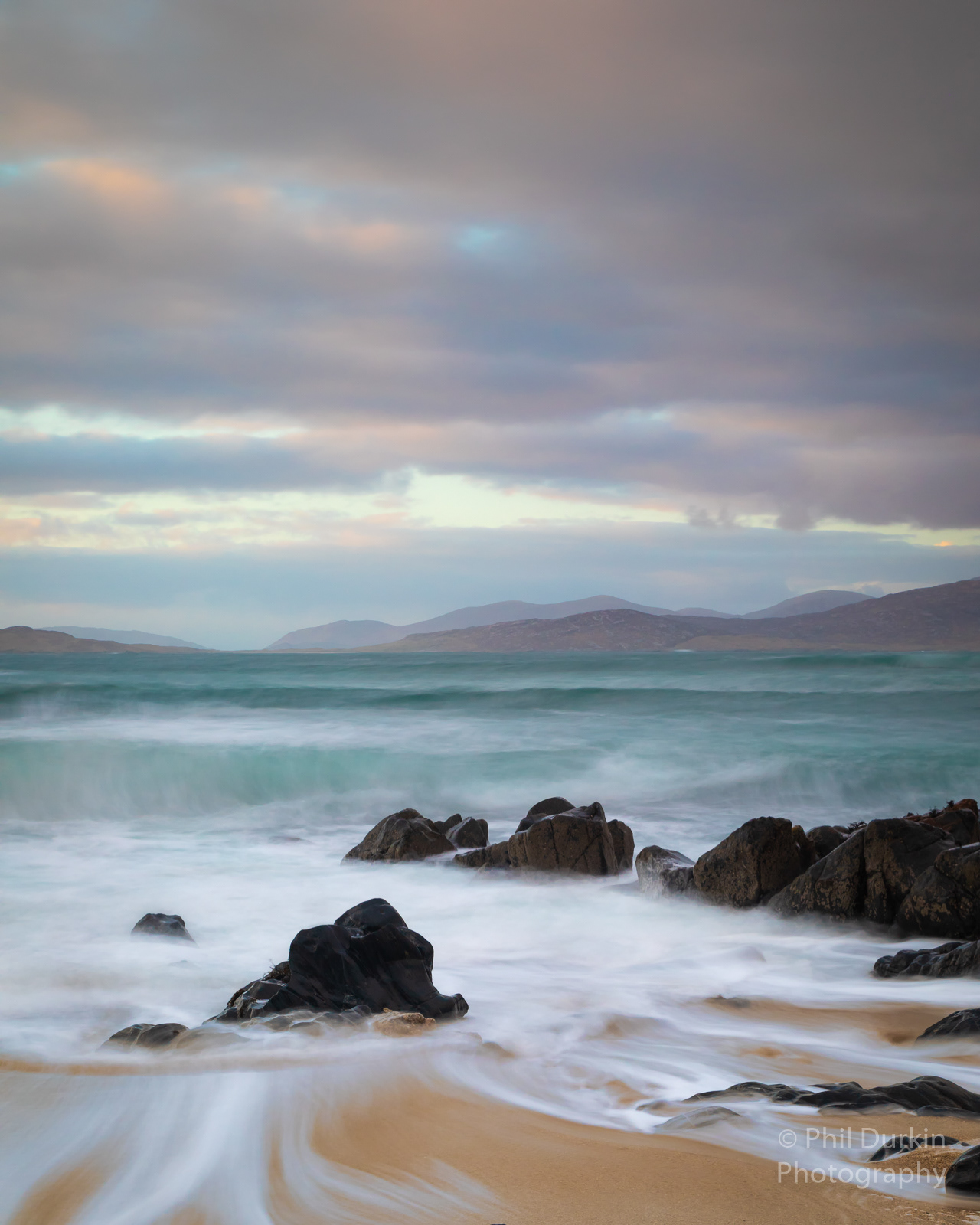 Retreating Wave At Bagh Steinigidh Beach, Isle of Harris