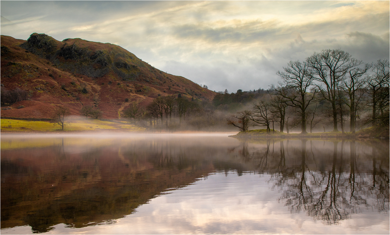 Rydal Water on a Misty December Afternoon