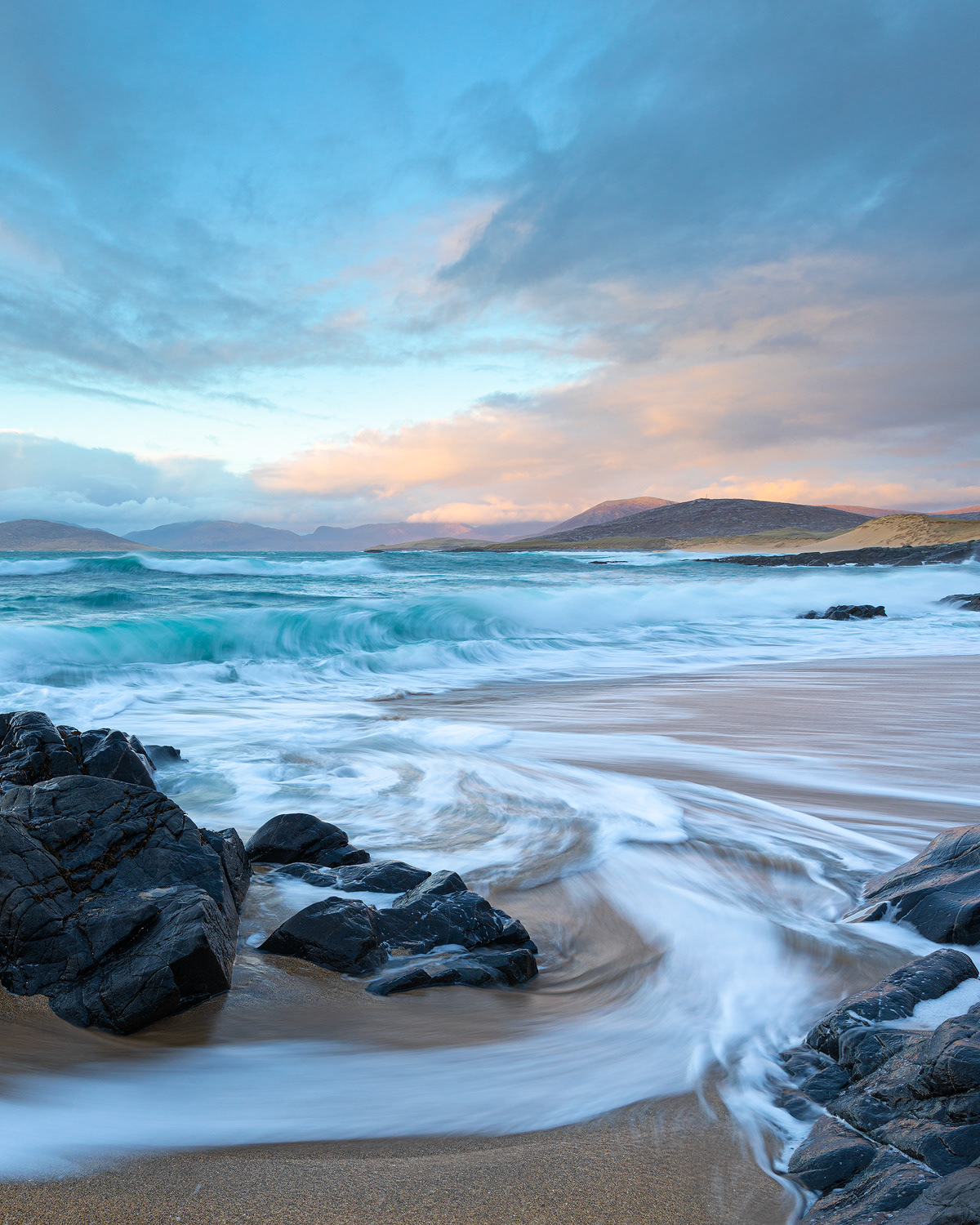 Dramatic  Waves  - Small Beach Isle Of Harris