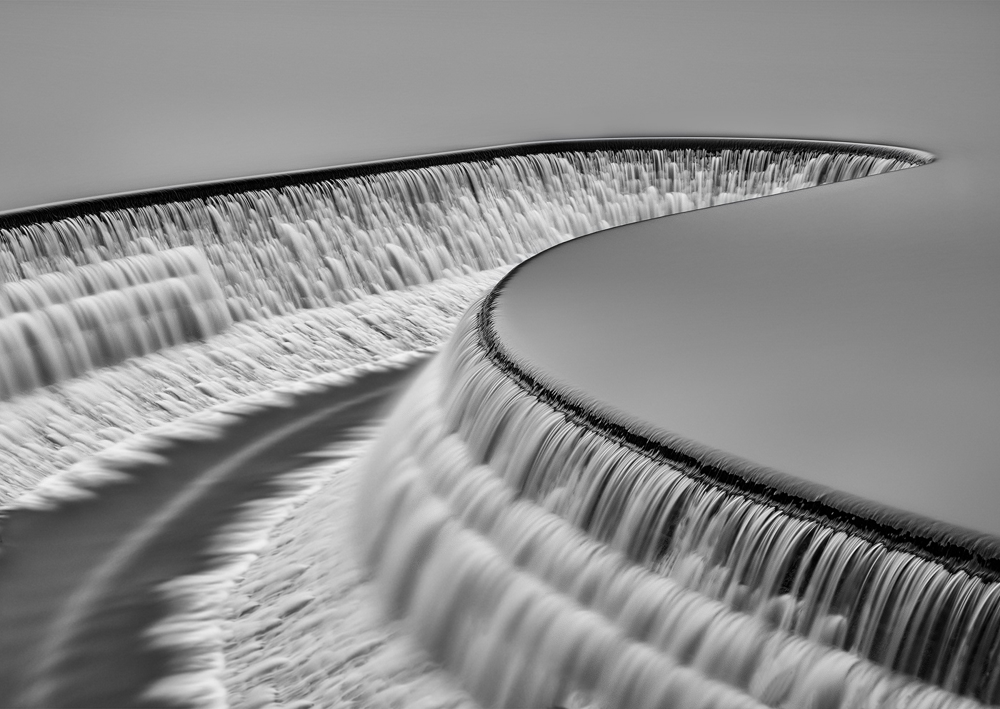 Spillway, Reservoir, cascading water, Torside, Glossop