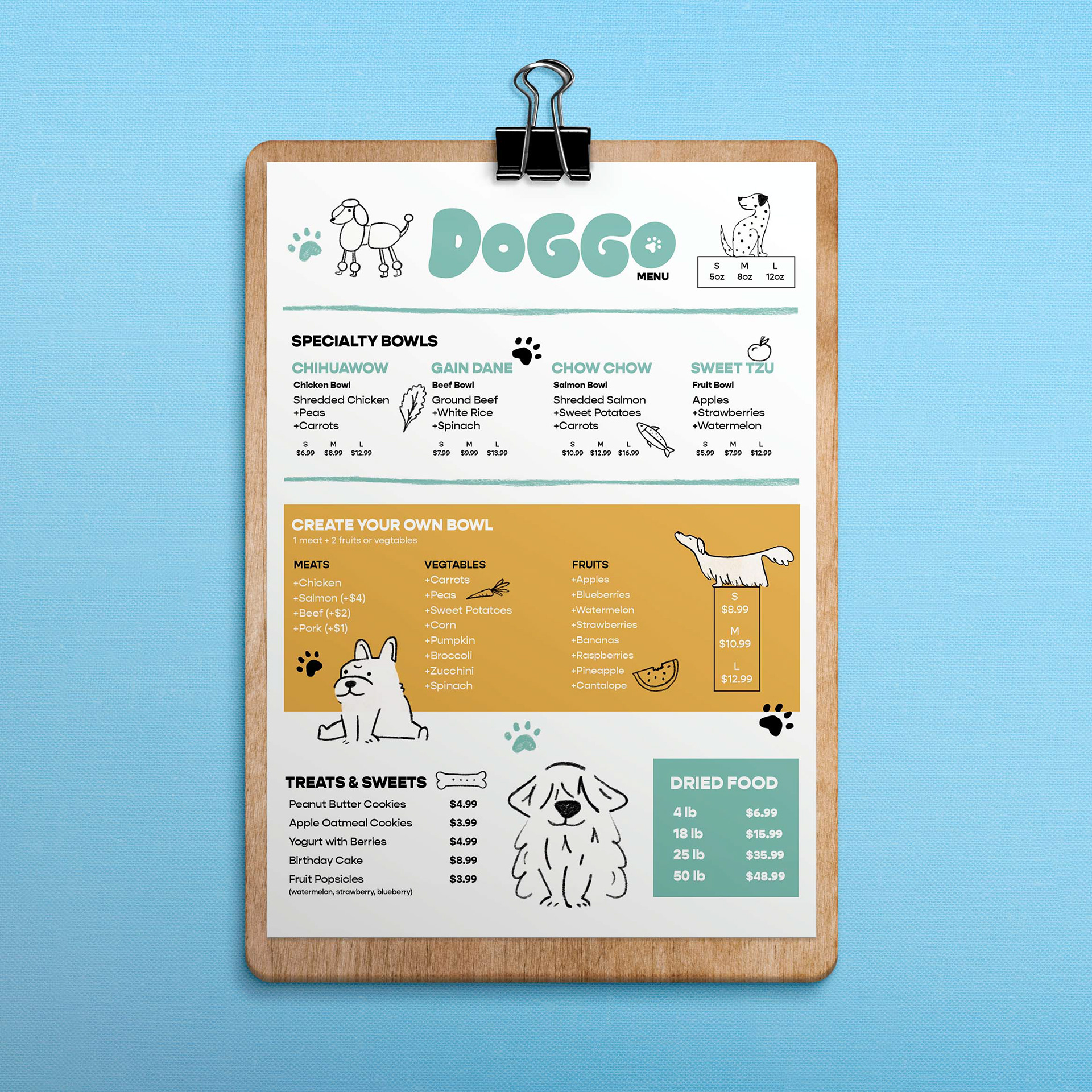 DOGGO Menu