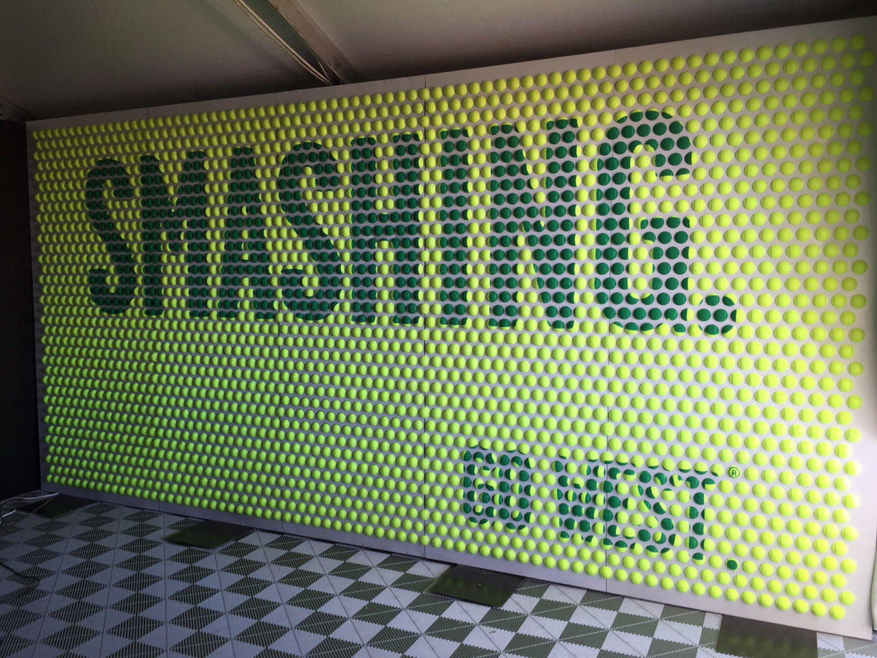 Smashing Tennis Ball Sign