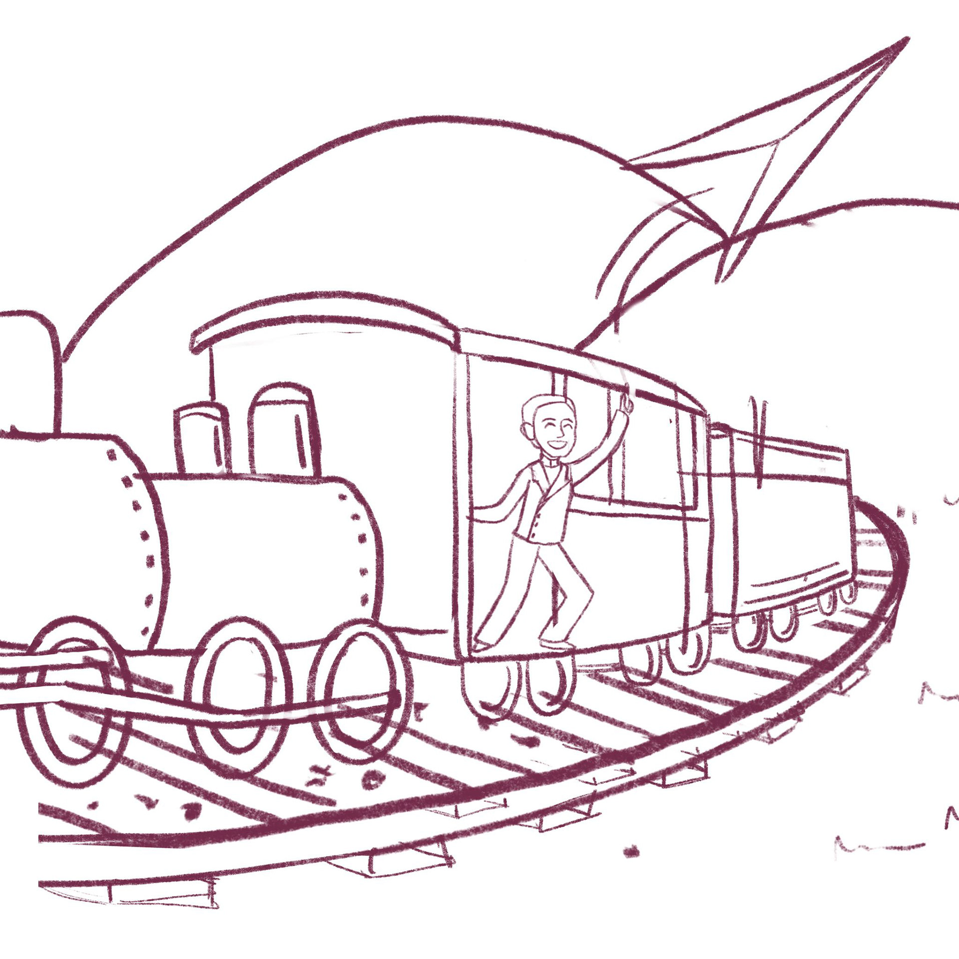 First idea of train scene