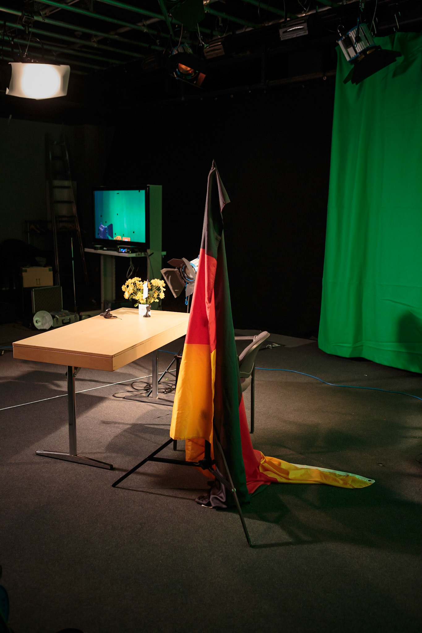 Hannover, 18.10.2012: Videostudio nach Wahlkampfspot-Aufzeichung