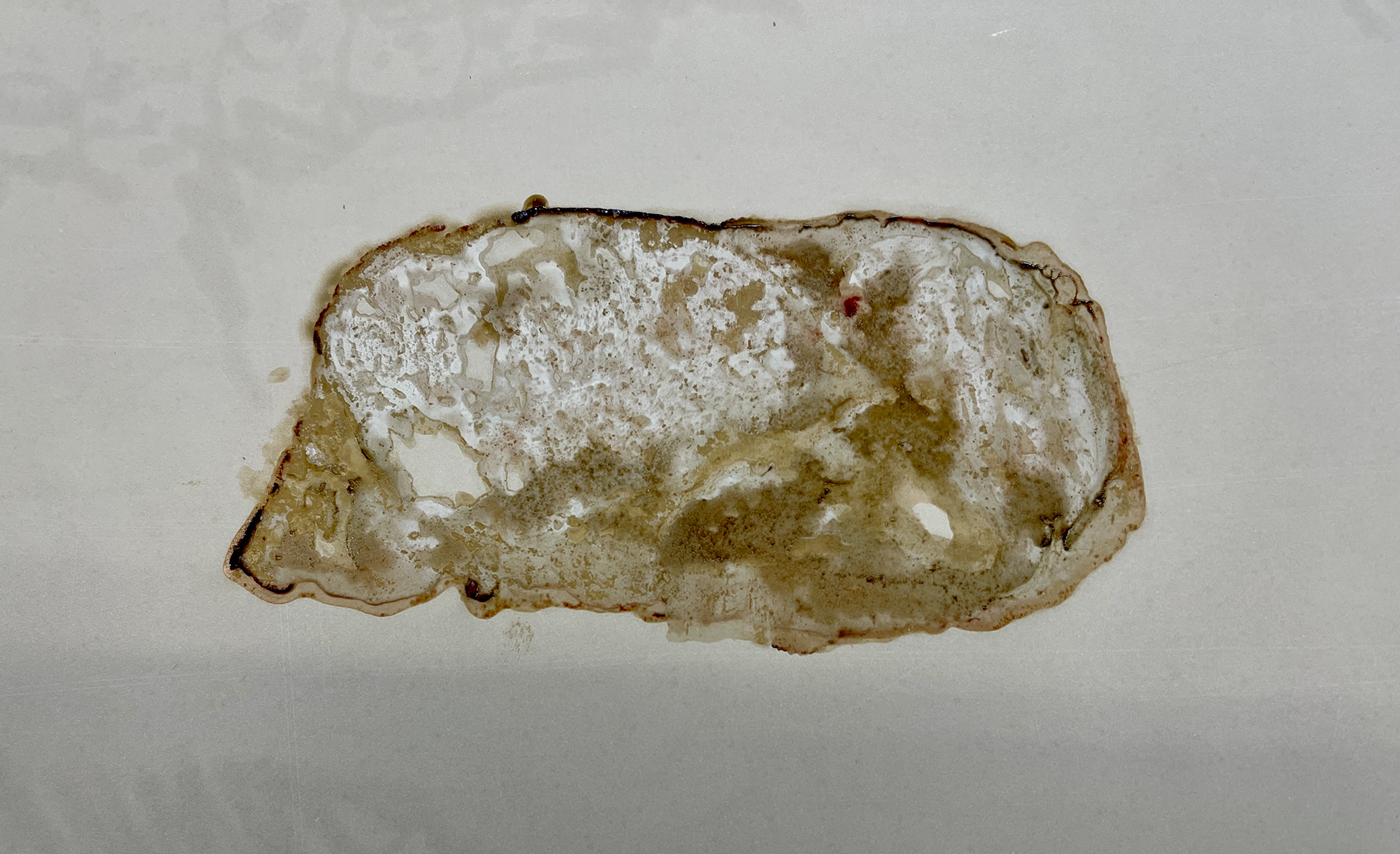 Close up of the grease impression