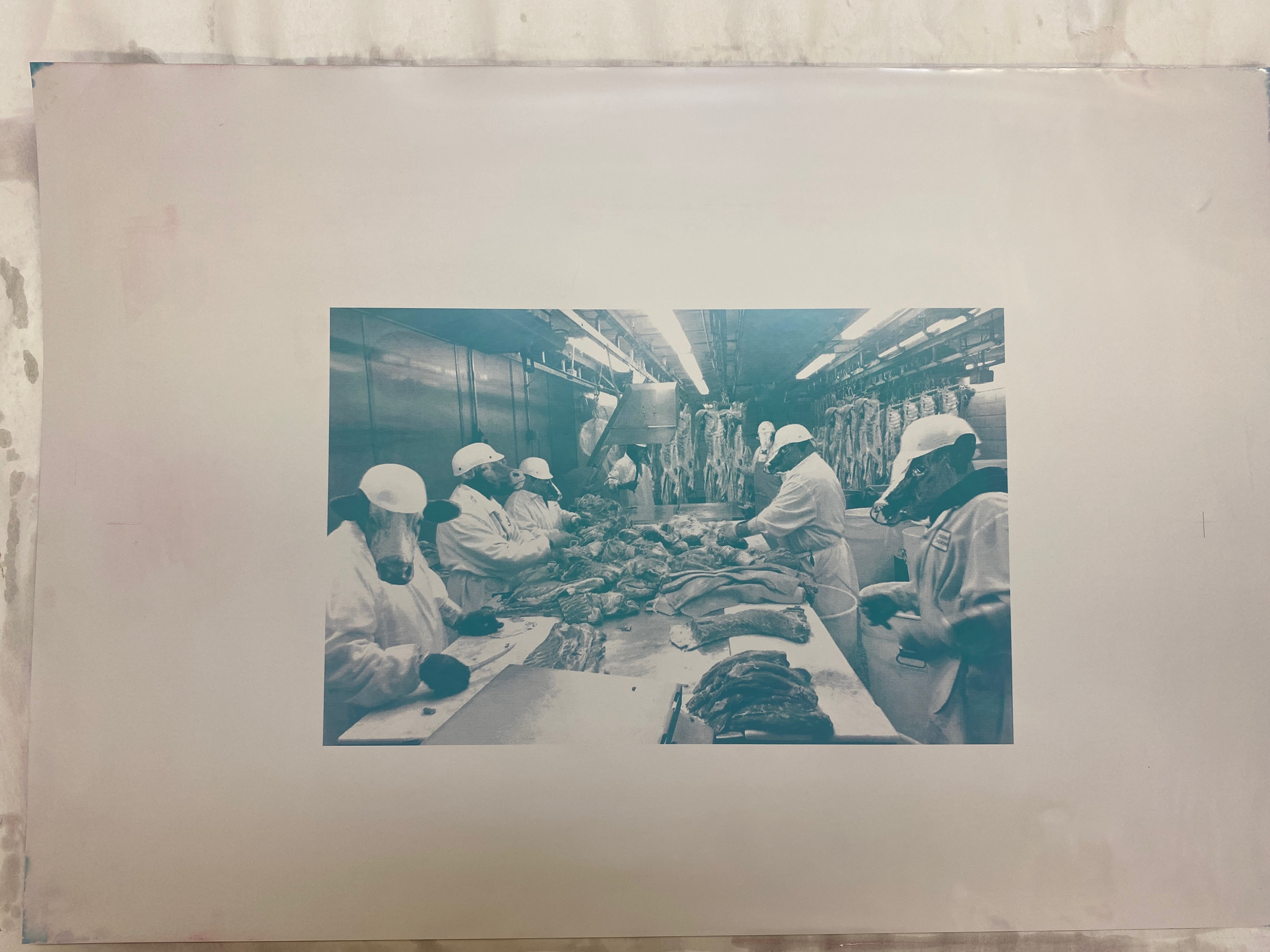 Image Exposed on Litho Plate, 9" x 14"